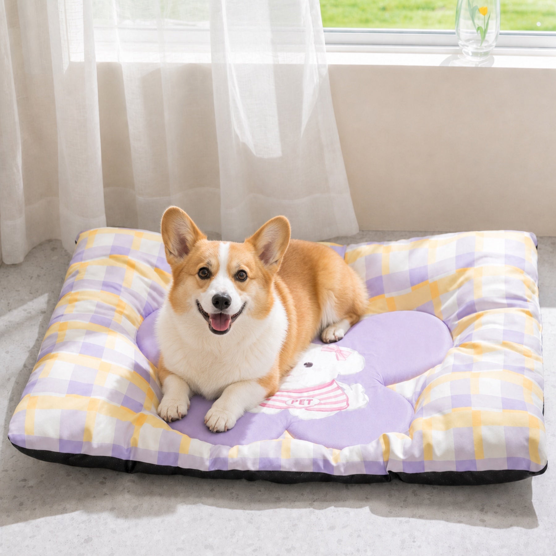 All-Season Waterproof Pet Mat | Anti-Scratch Twill | Portable Dog & Cat Bed