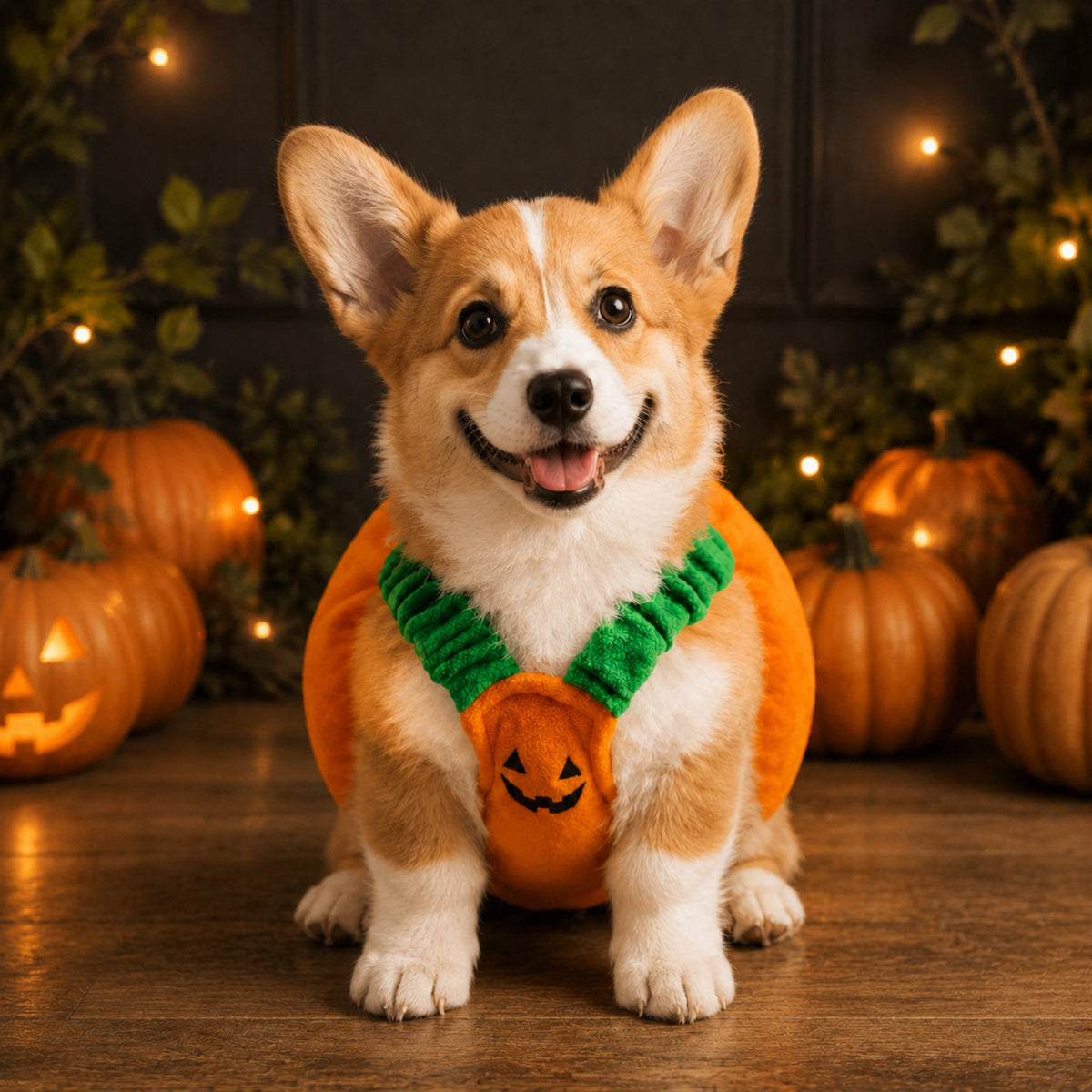 Pumpkin Pet Costume | Warm Cotton Halloween Outfit for Cats & Small Dogs