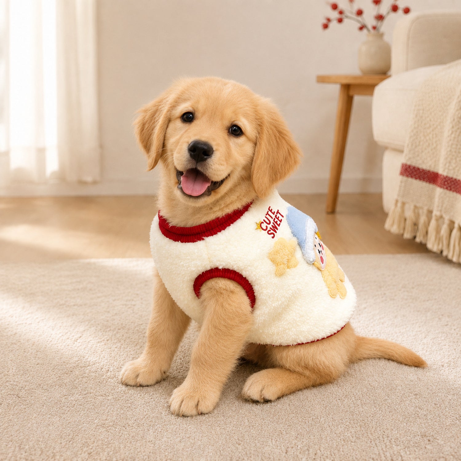 Little Gnome Pet Fleece Jumper | Cosy Winter Outfit for Dogs & Cats