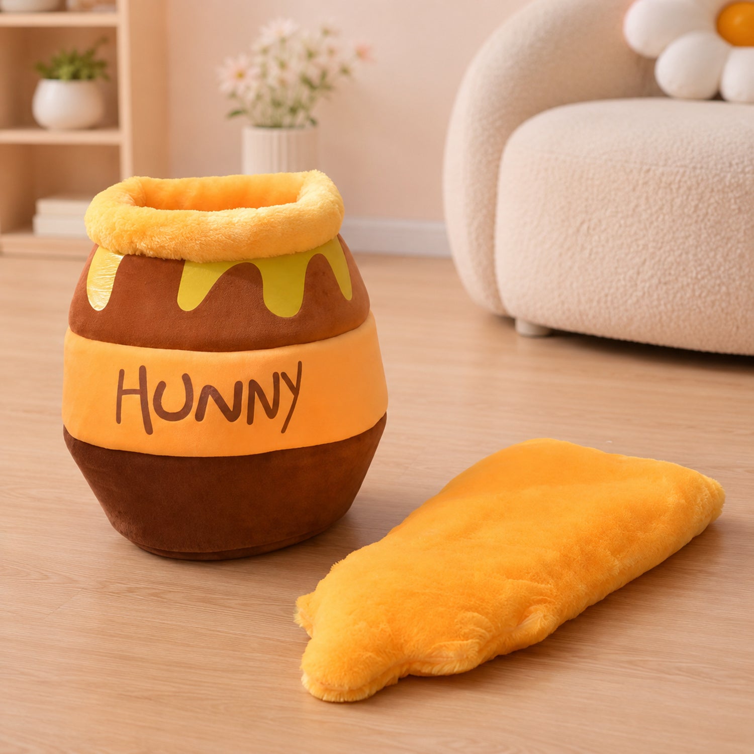 Honey Pot Pet House | Plush Washable Bed for Cats & Small Dogs