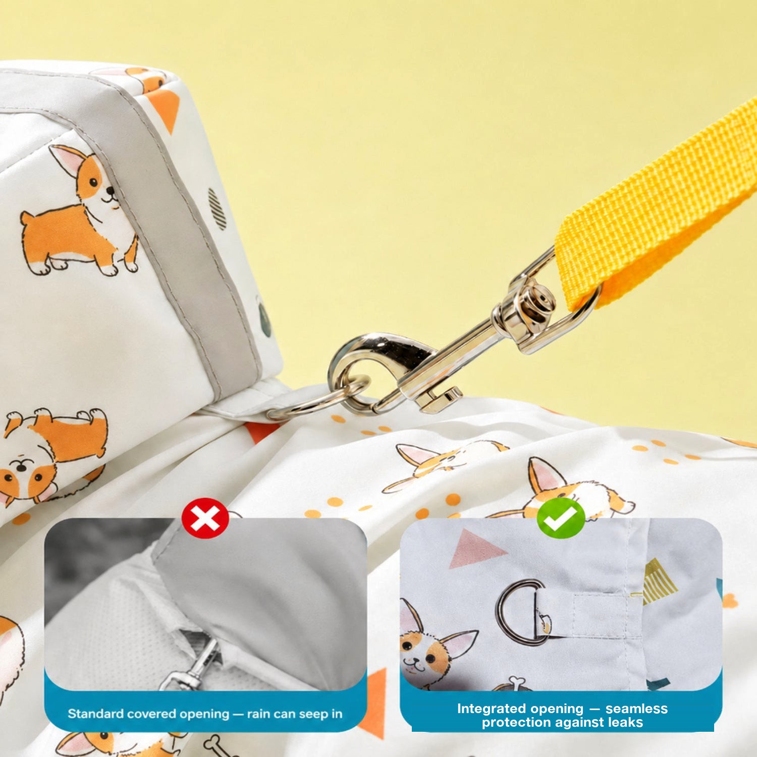 Full-Body Dog Raincoat | Waterproof | Reflective Detailing
