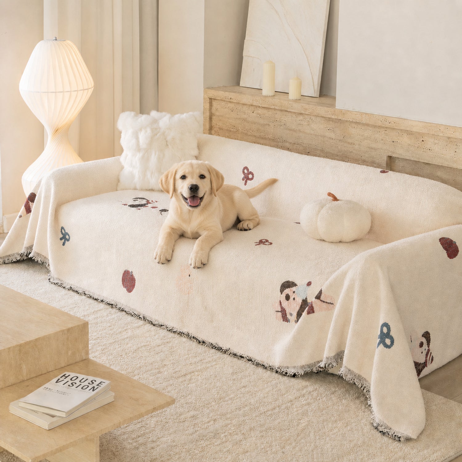 Playful Pet Sofa Throw | Thick Winter Sofa Protector | Machine Washable