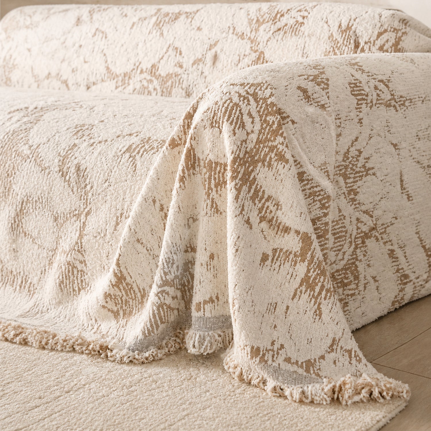 Cloudstone Sofa Throw | Soft Velour | Draping All-Season Sofa Protector