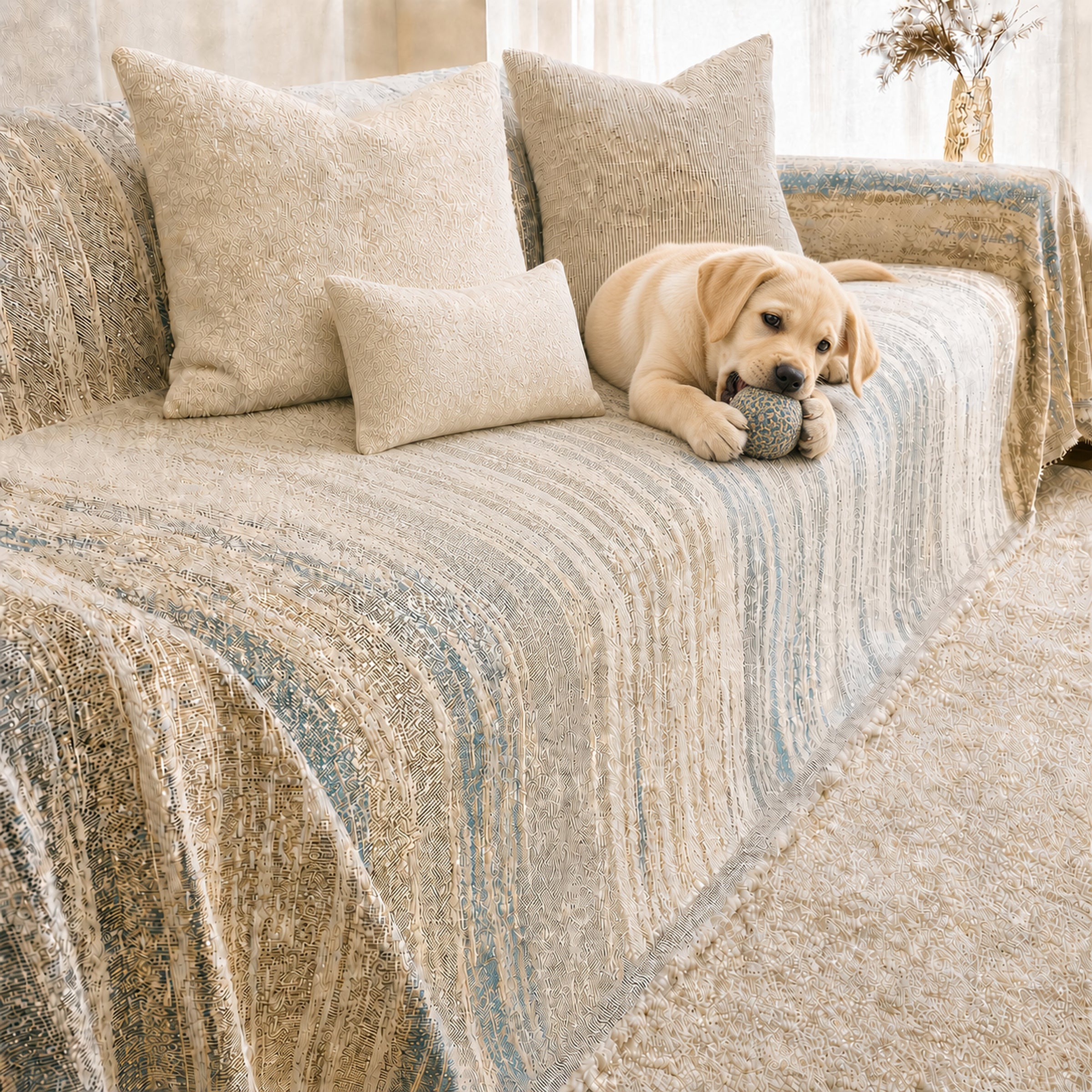 Gradient Chenille Sofa Throw | Soft All-Season | Pet-Friendly Sofa Cover
