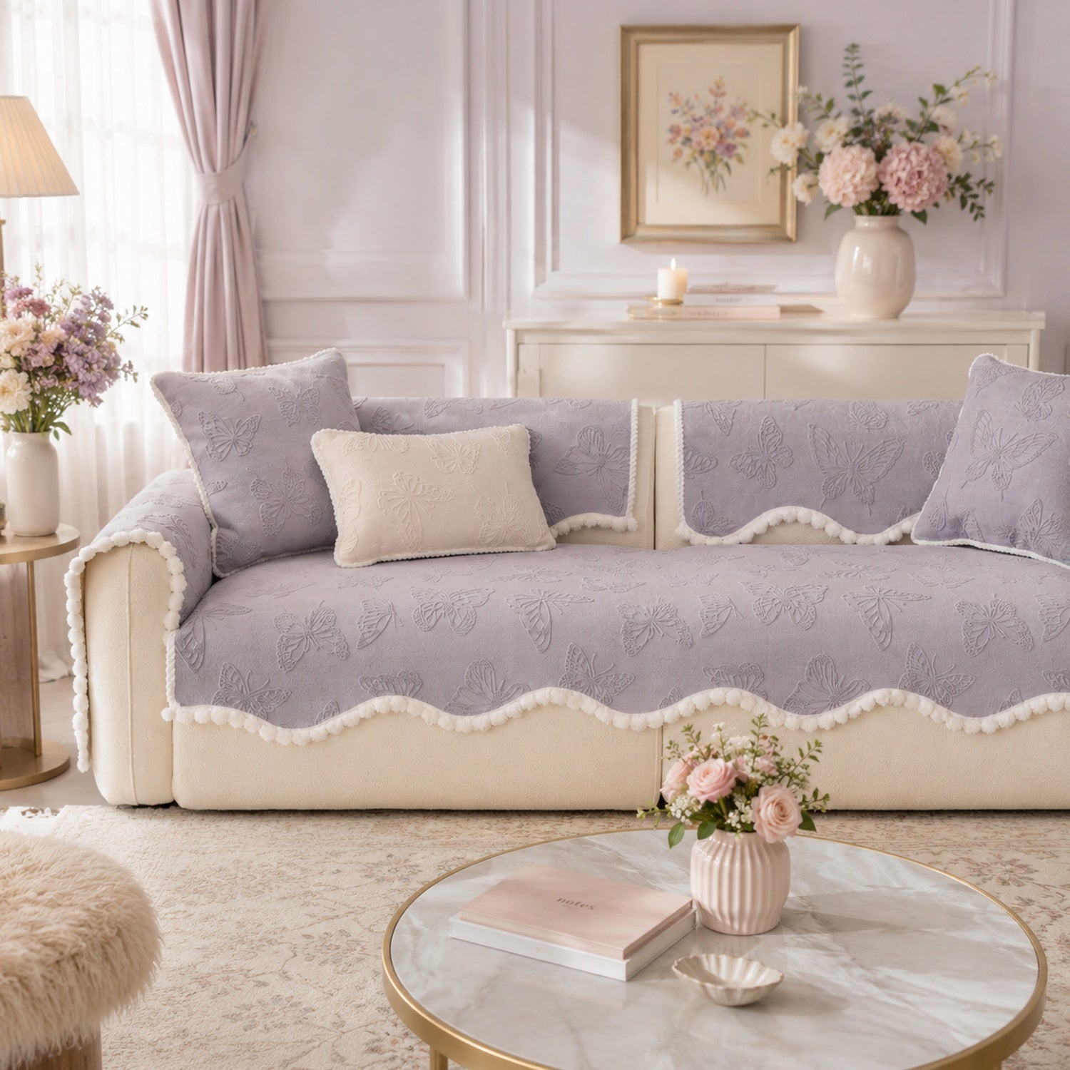 Butterfly Sofa Protector | Soft Non-Slip Washable All-Season Cover