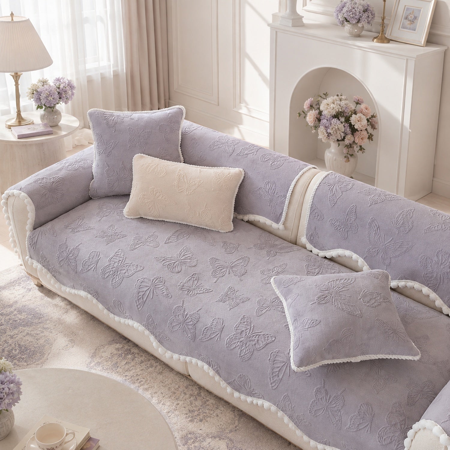 Butterfly Sofa Protector | Soft Non-Slip Washable All-Season Cover