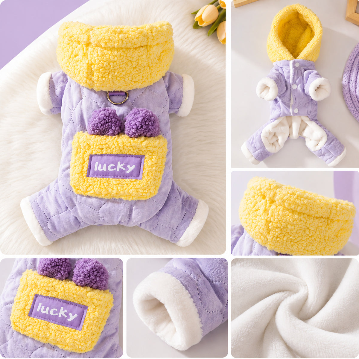 Teddy Sherpa Dog Jumper | Warm Fleece Pet Sweater