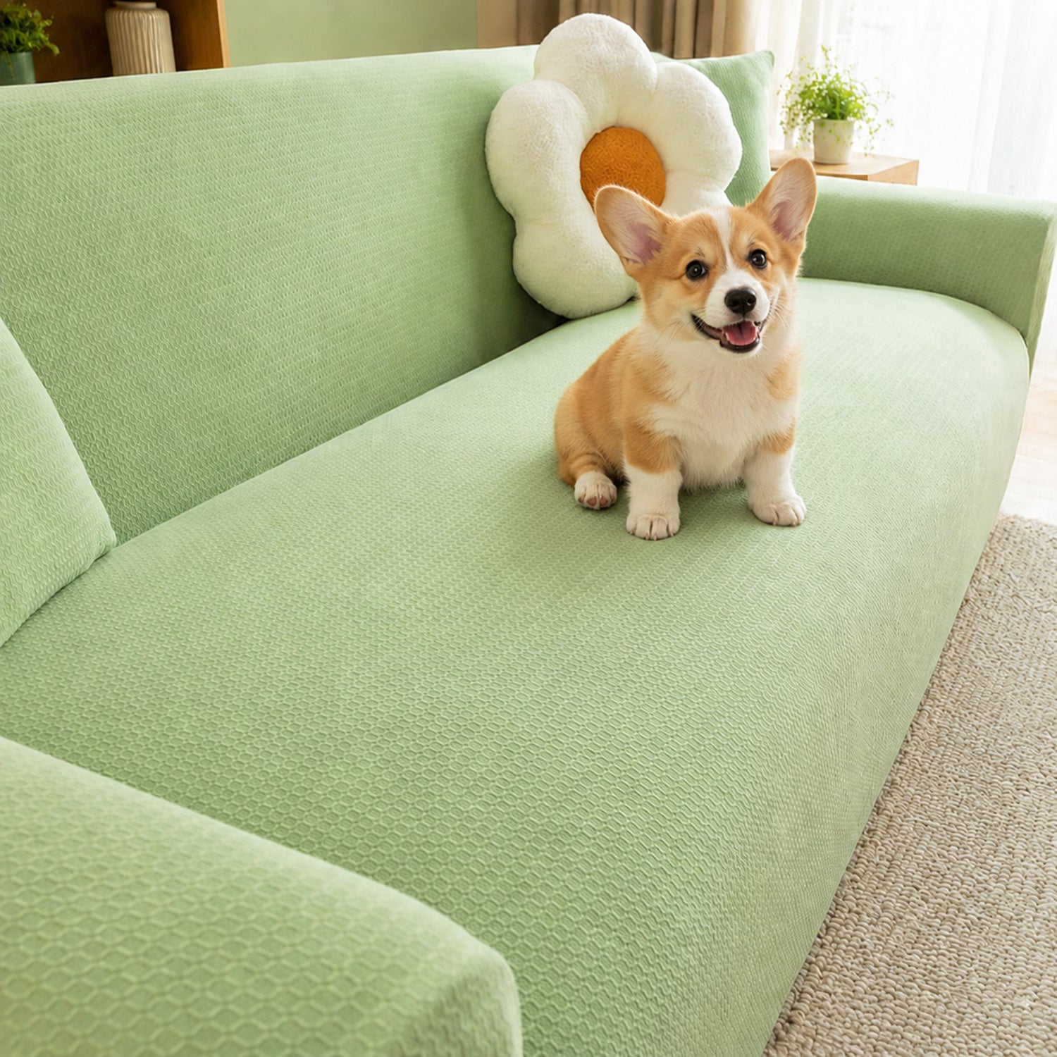 Water-Resistant Stretch Sofa Protector | Full-Wrap Anti-Scratch Cover