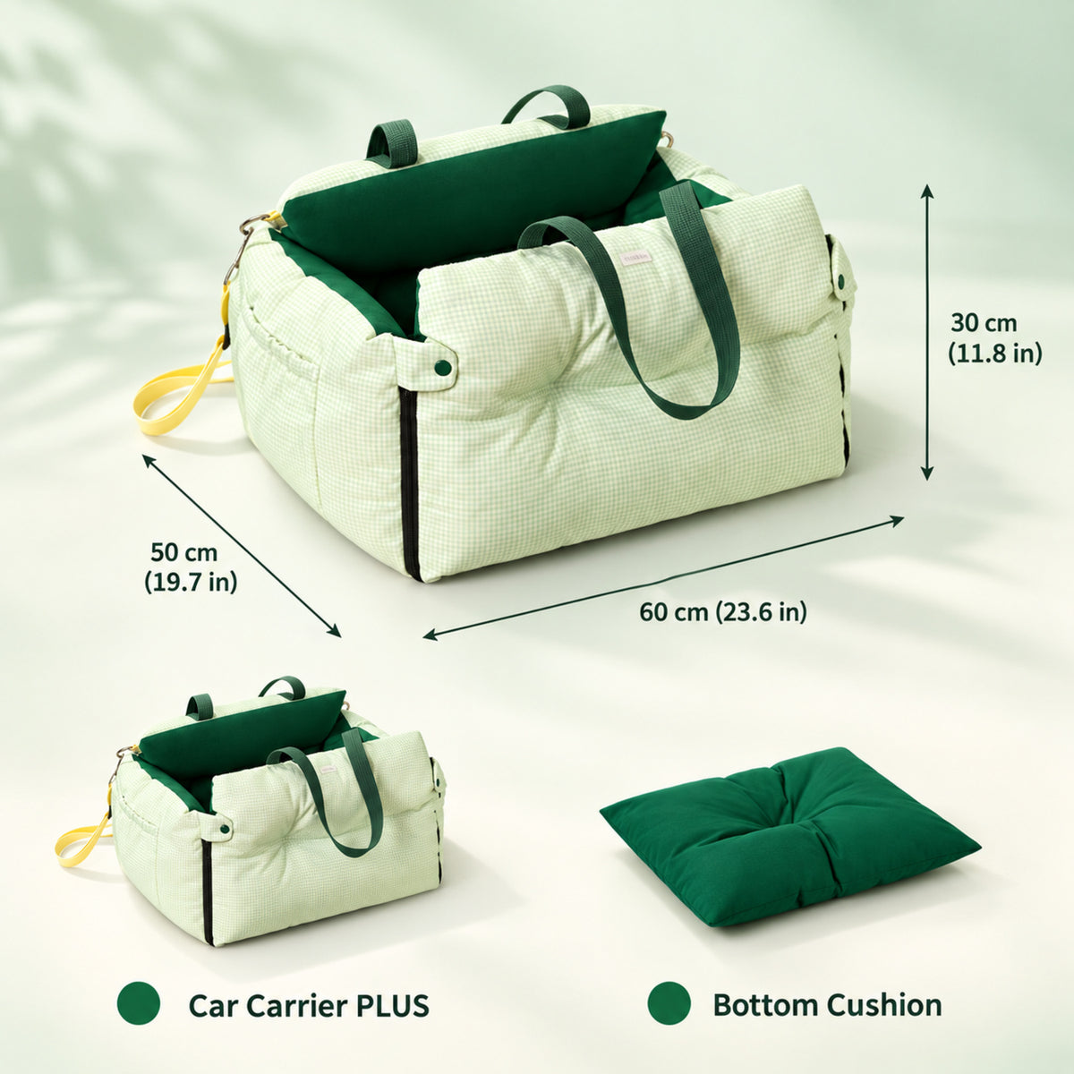Easy-Clean Pet Car Seat & Bed for Small Dogs & Cats