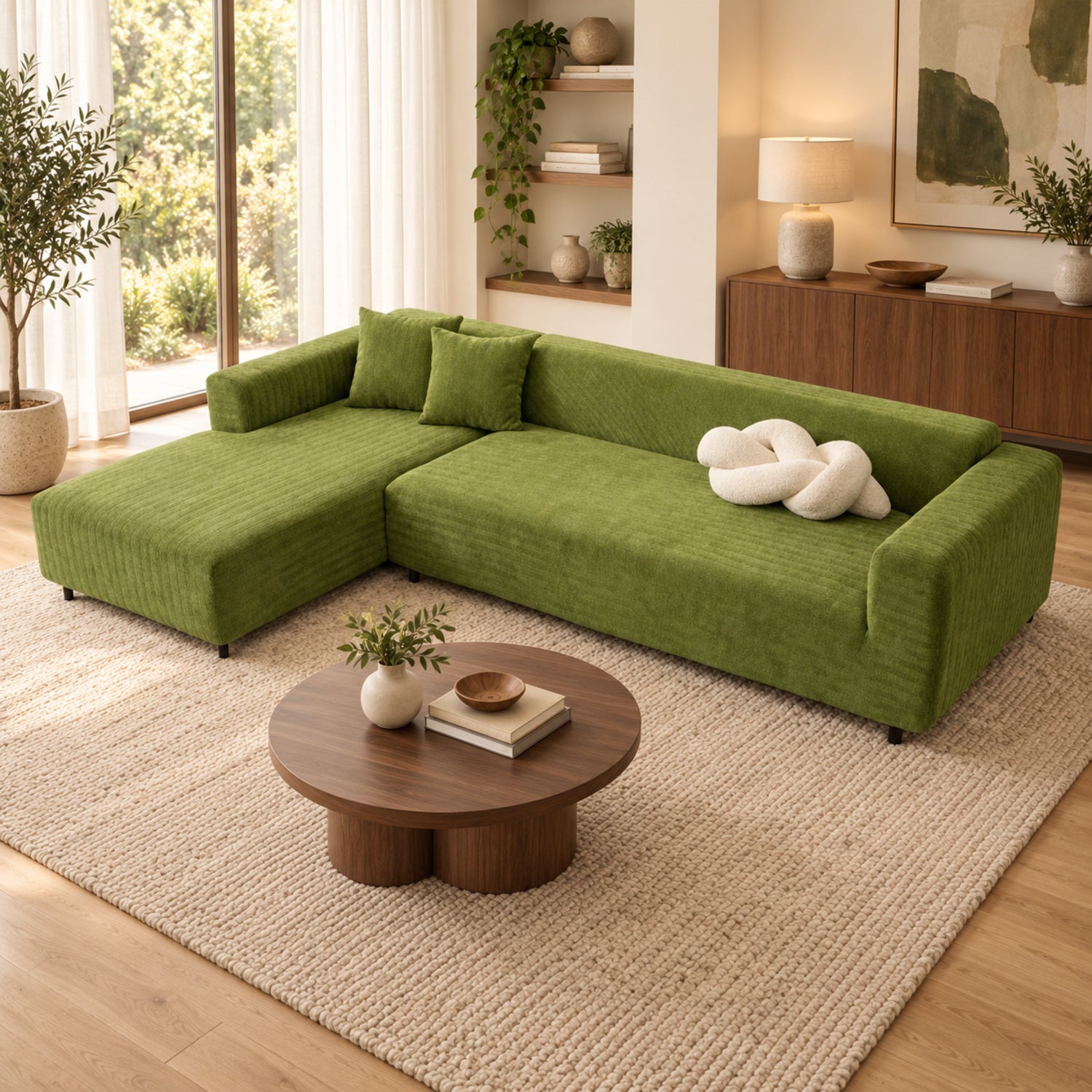 Herringbone Chenille Stretch Sofa Cover | Full-Coverage Scratch-Resistant Pet Protector