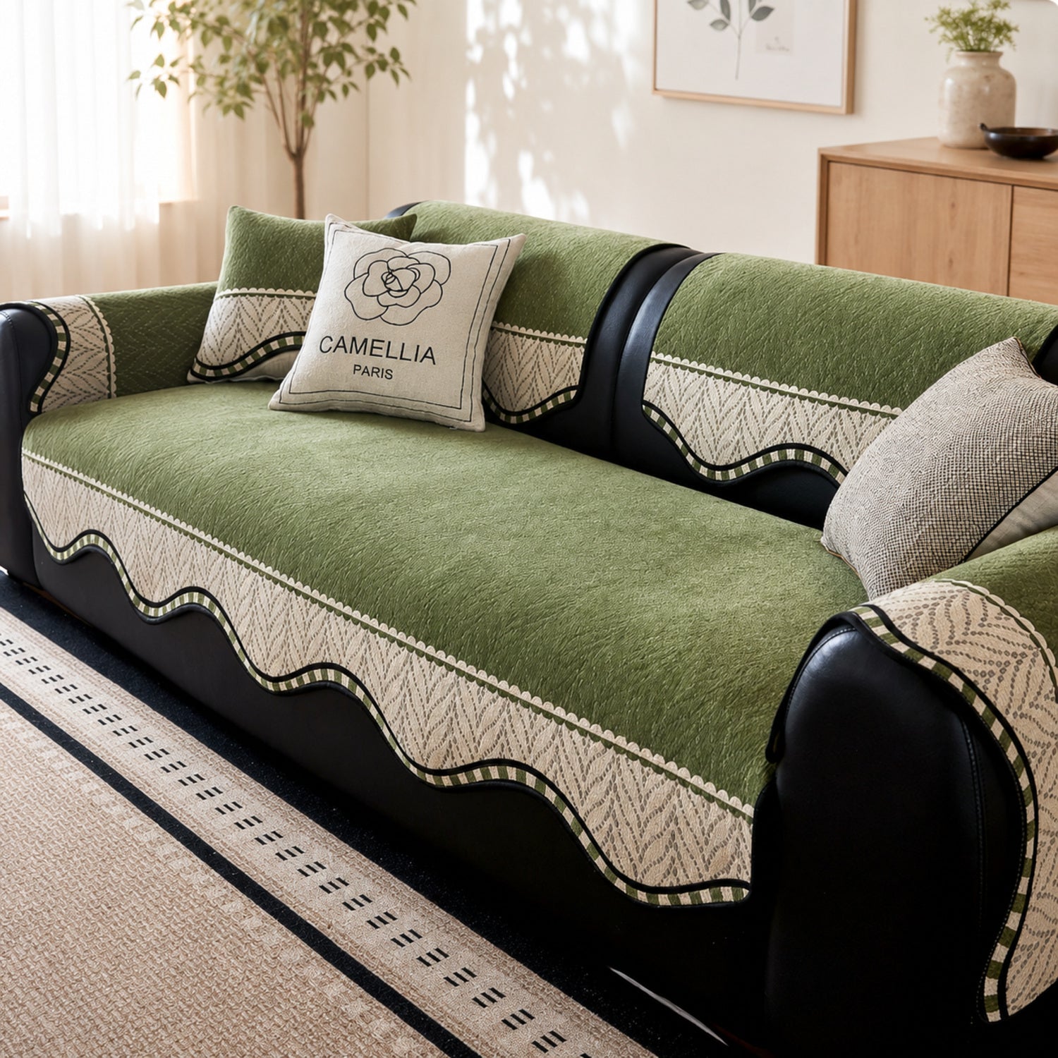 Willow Weave Sofa Protector | Chenille | Non-Slip All-Season Cover