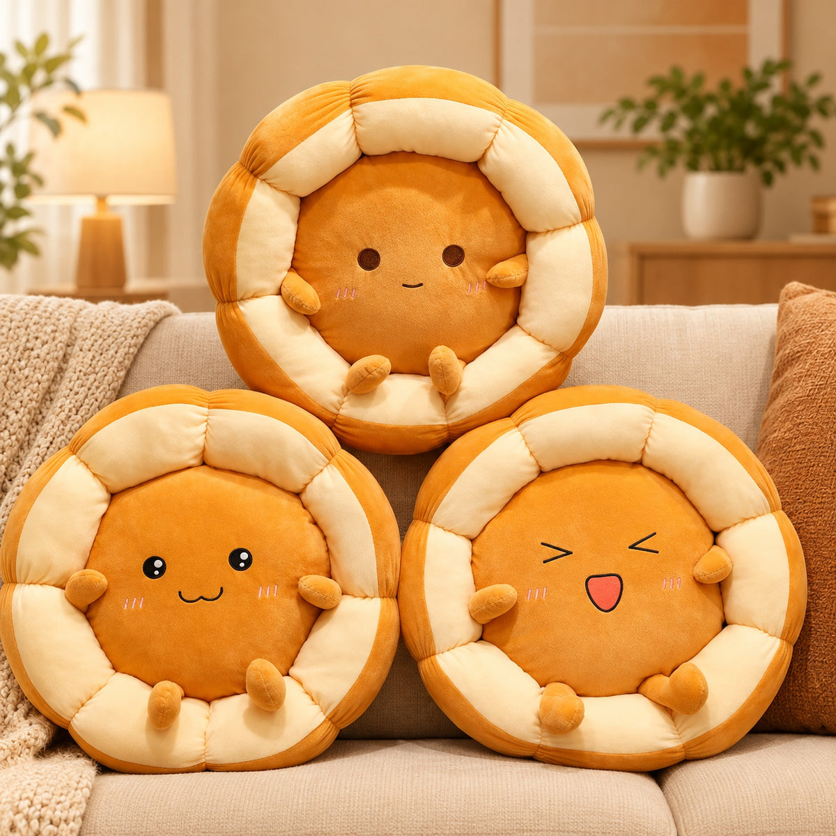Dog & Cat Bed and Seat Cushion | Flower Design | Soft, Washable Plush