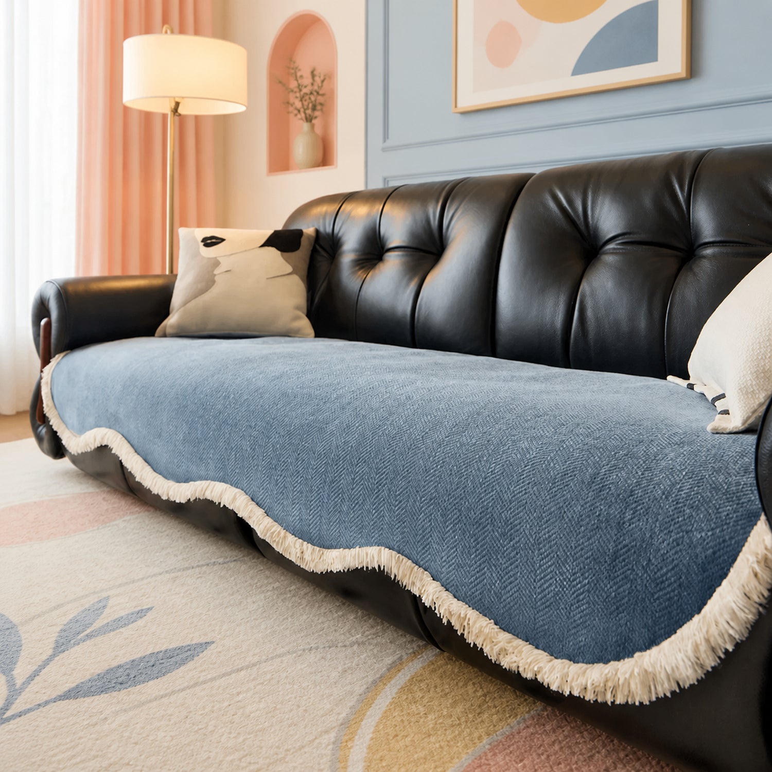 Little Bear Sofa Cover | Chenille Non-Slip Sofa Protector | Machine Washable