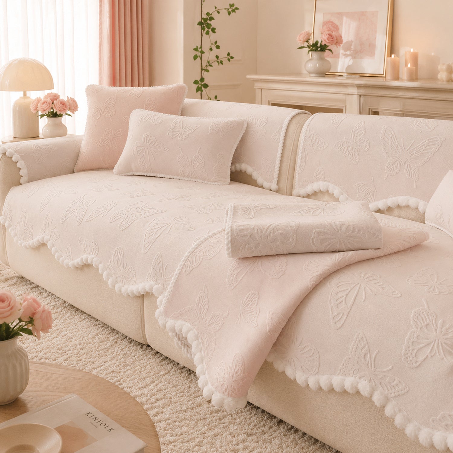 Butterfly Sofa Protector | Soft Non-Slip Washable All-Season Cover