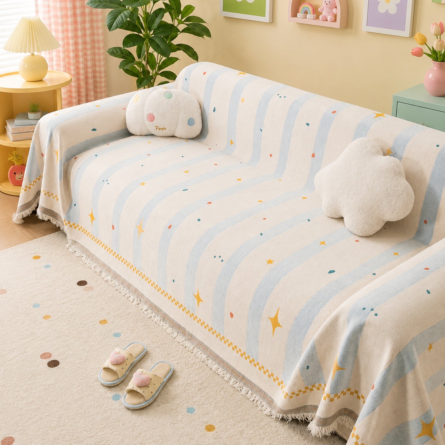 Starlight Chenille Sofa Throw | Scratch-Resistant | Washable Sofa Protector