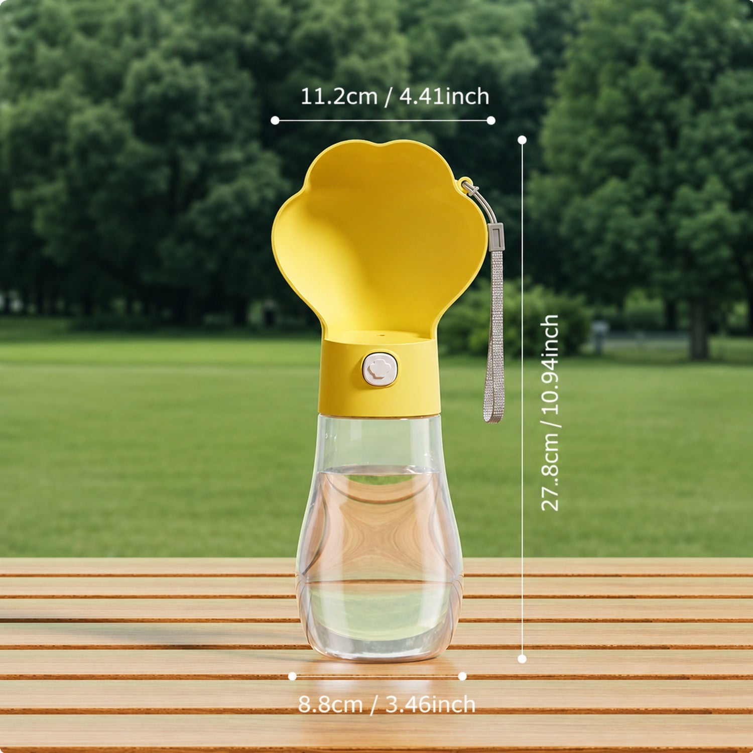 Paw-Shaped Dog Water Bottle | Leak-Resistant Travel Bowl | Water Return Lock