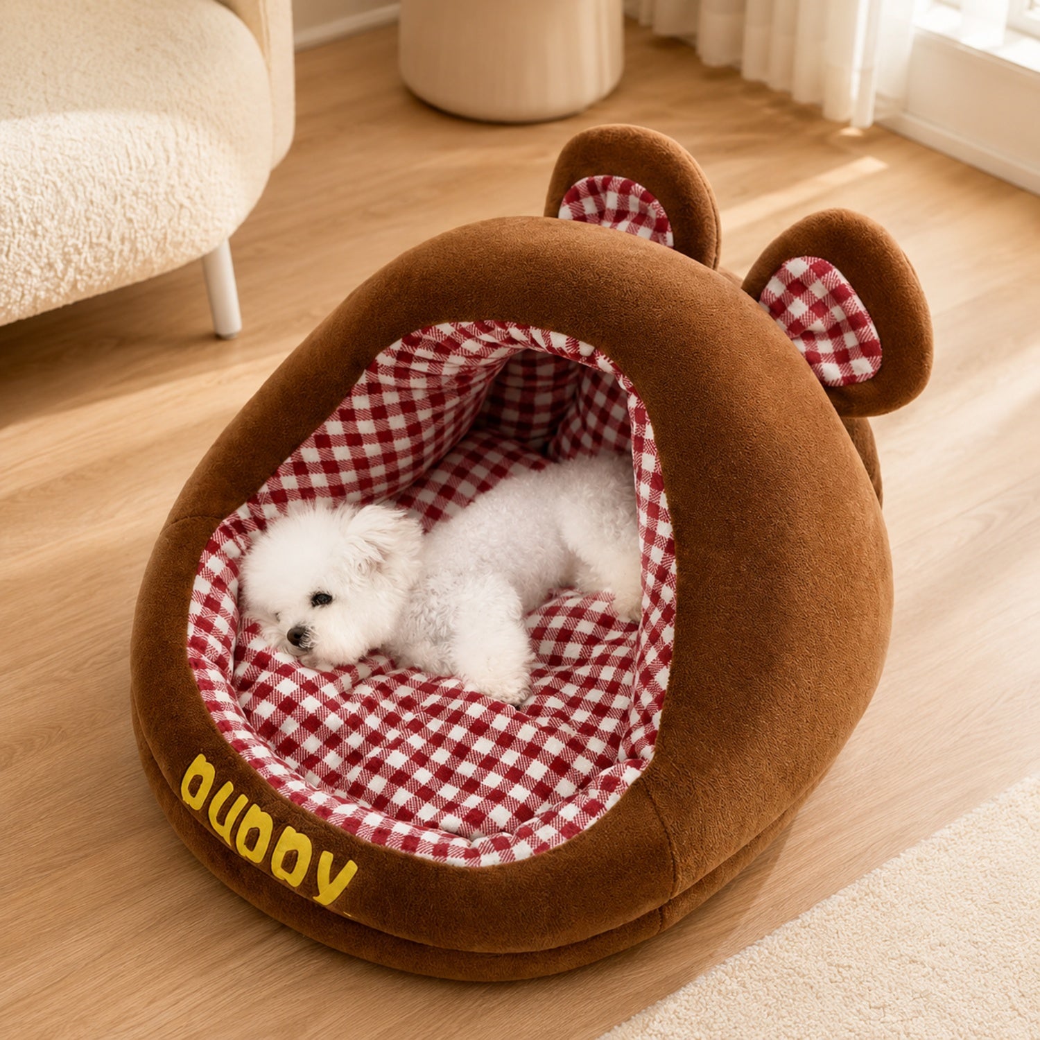 Puppy Pod Pet House | Cosy Bed with Washable Removable Cushion