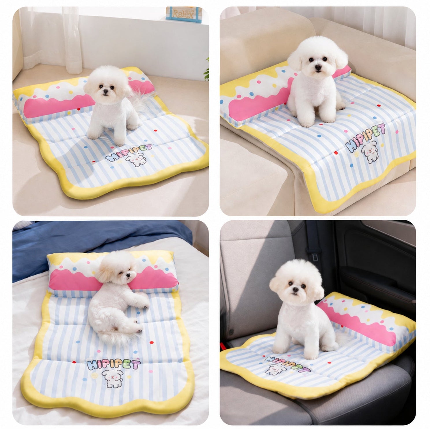 Foldable Pet Mat | Cooling Twill Fabric | Waterproof Anti-Scratch Dog & Cat Bed