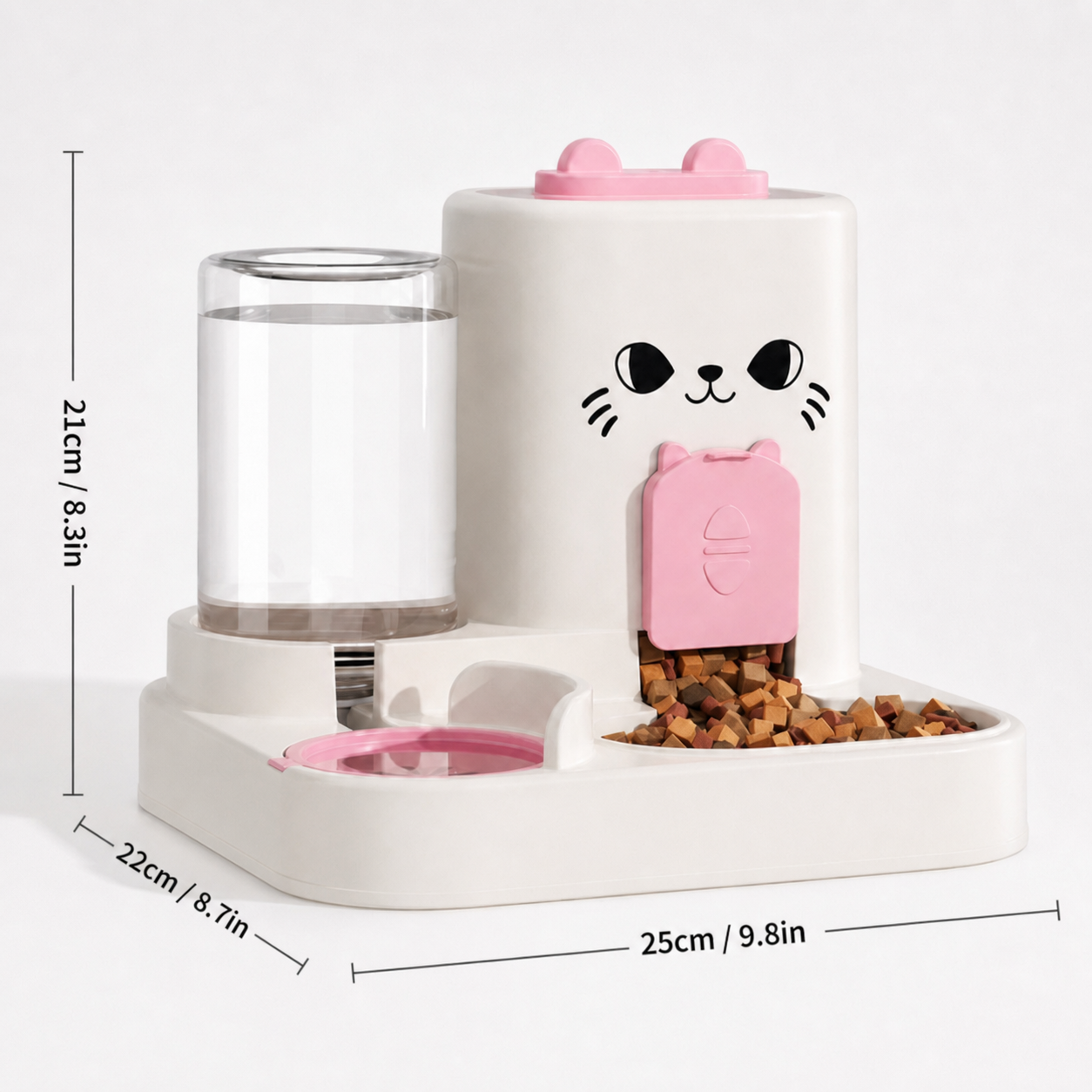 Automatic Pet Feeder & Water Dispenser | 2-in-1 Gravity-Fed Station