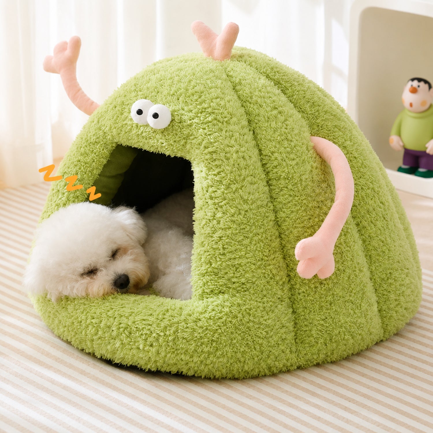Silly Monster Pet House | Washable Anti-Slip Bed with Removable Cushion