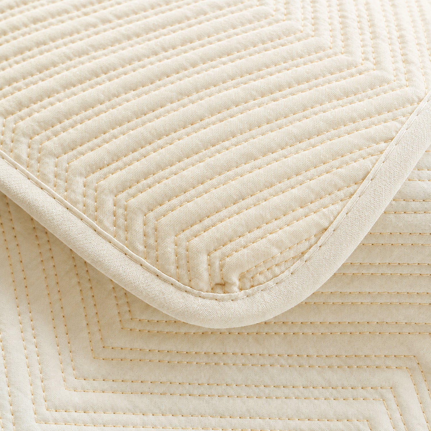 Chevron Wave Cotton Sofa Protector | Non-Slip Machine-Washable Cover
