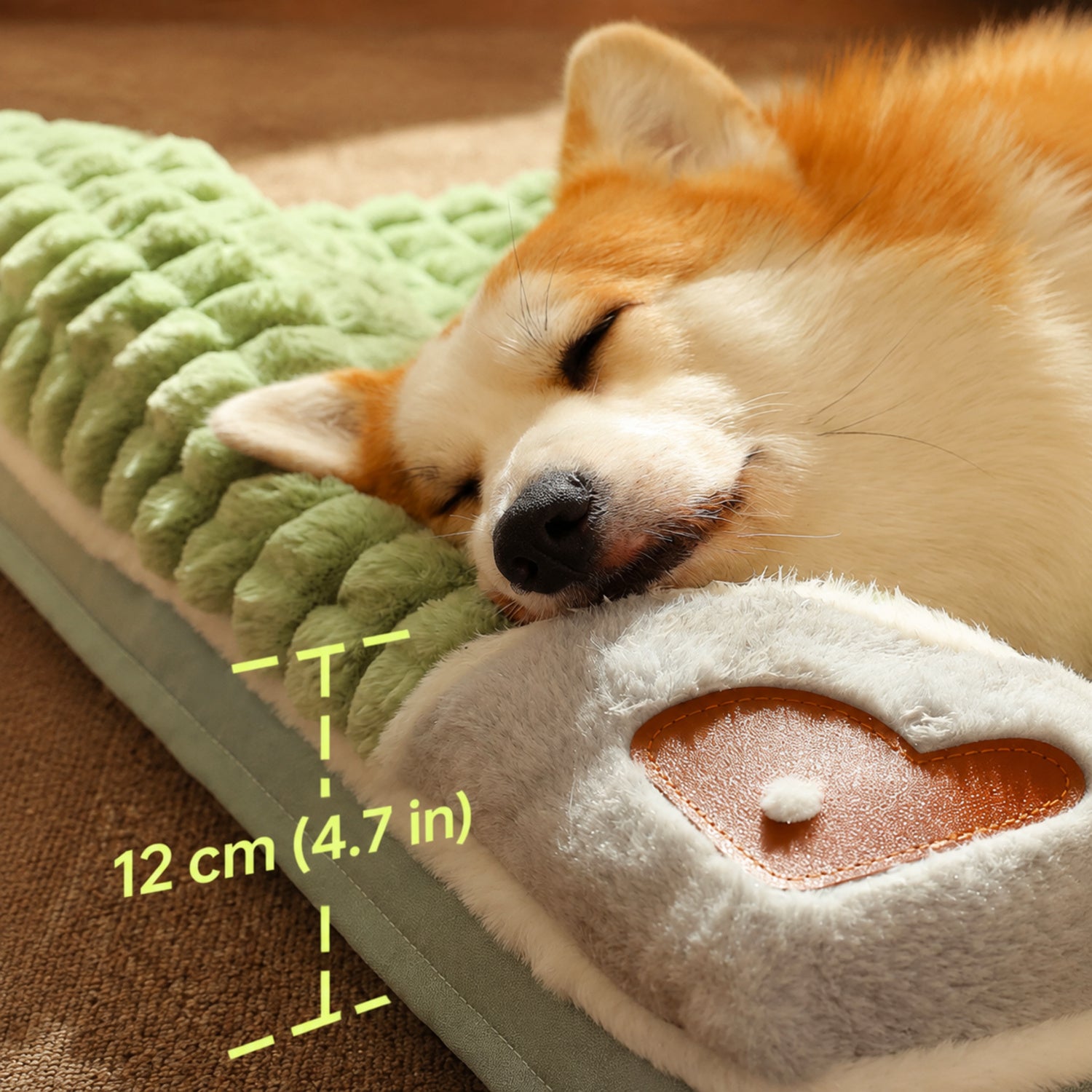 All-Season Bolster Pet Mat | Thick Foam Bed | Washable Cover for Dogs & Cats