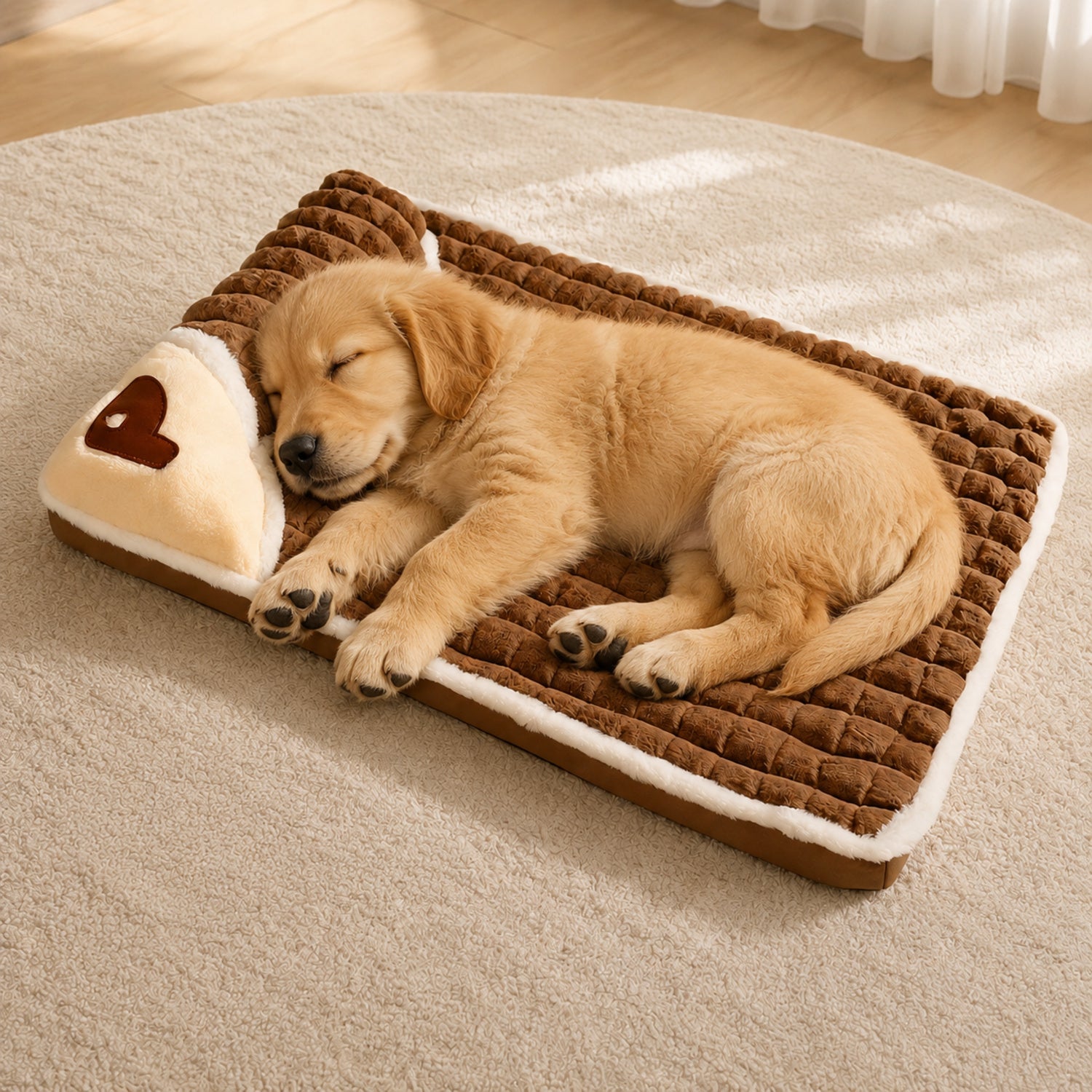 All-Season Bolster Pet Mat | Thick Foam Bed | Washable Cover for Dogs & Cats