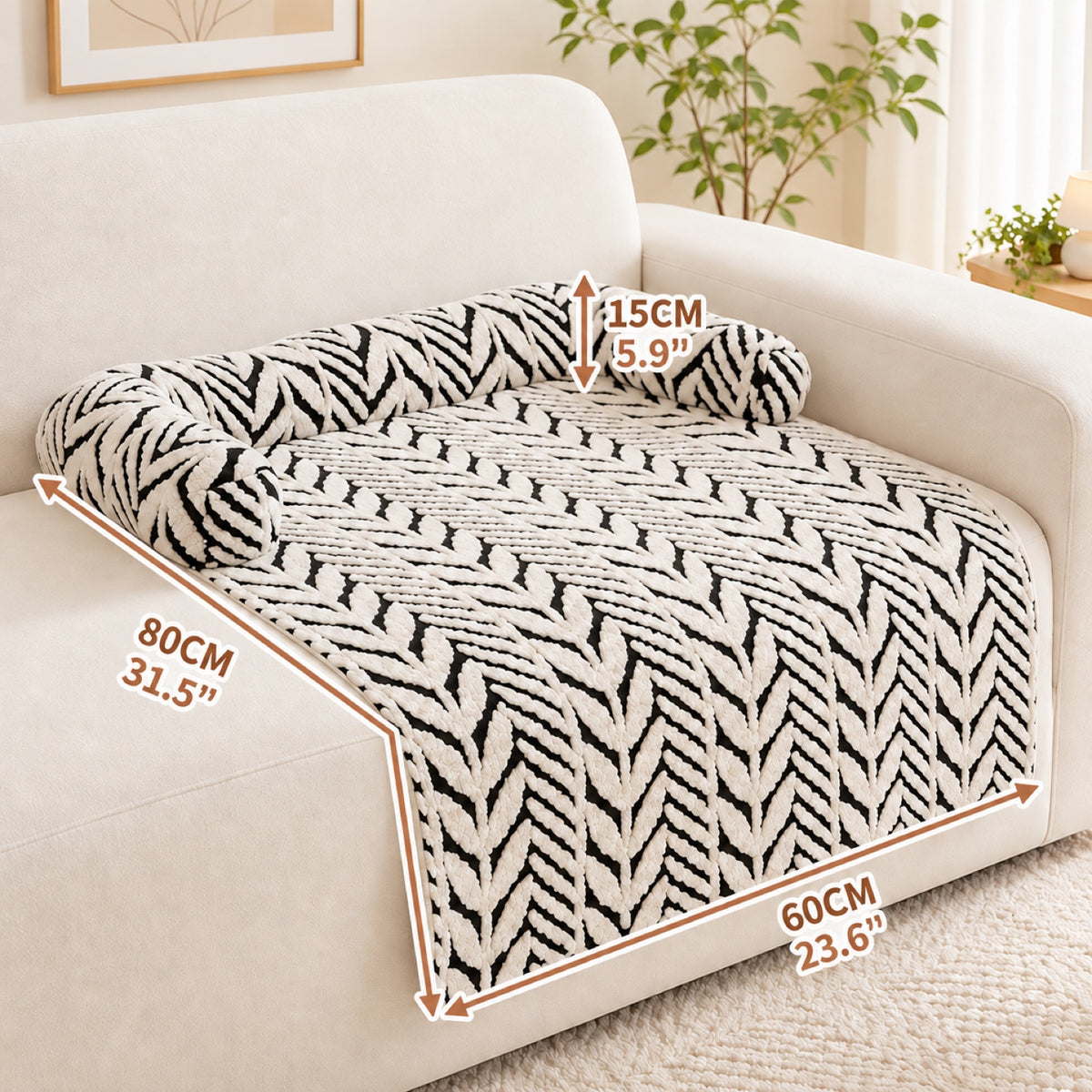 Dog Bed & Cat Bed | Flannel Sofa Mat | Machine Washable | Scratch-Resistant
