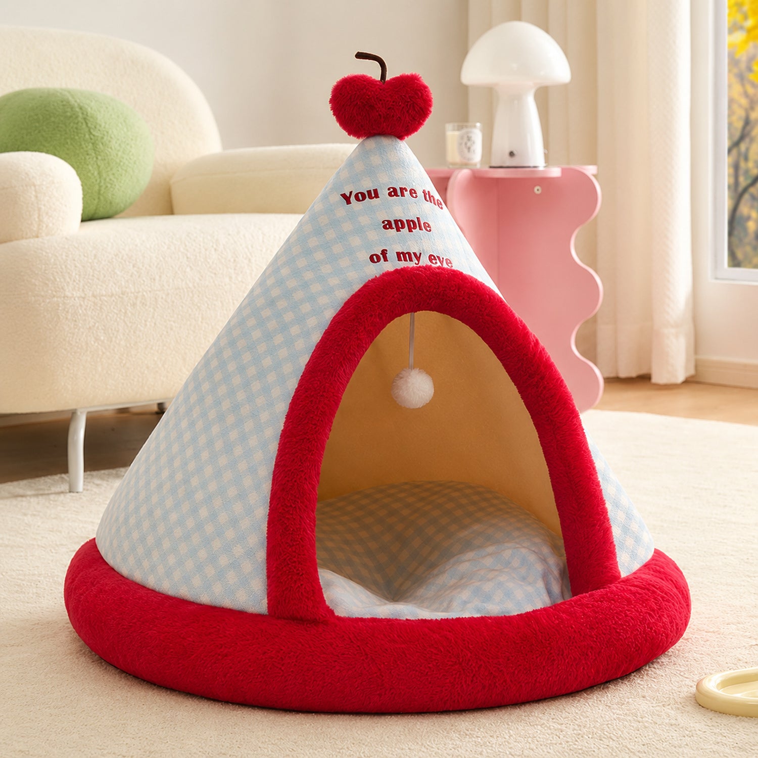 Teepee Pet Bed | Enclosed Tent | Warm Washable | Hideaway for Cats & Small Dogs