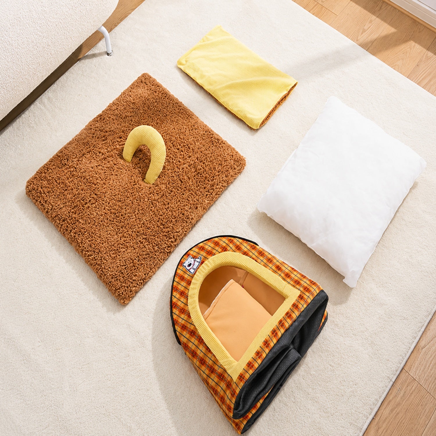 Foldable Pet House | All-Season Washable Indoor | Removable Cushion