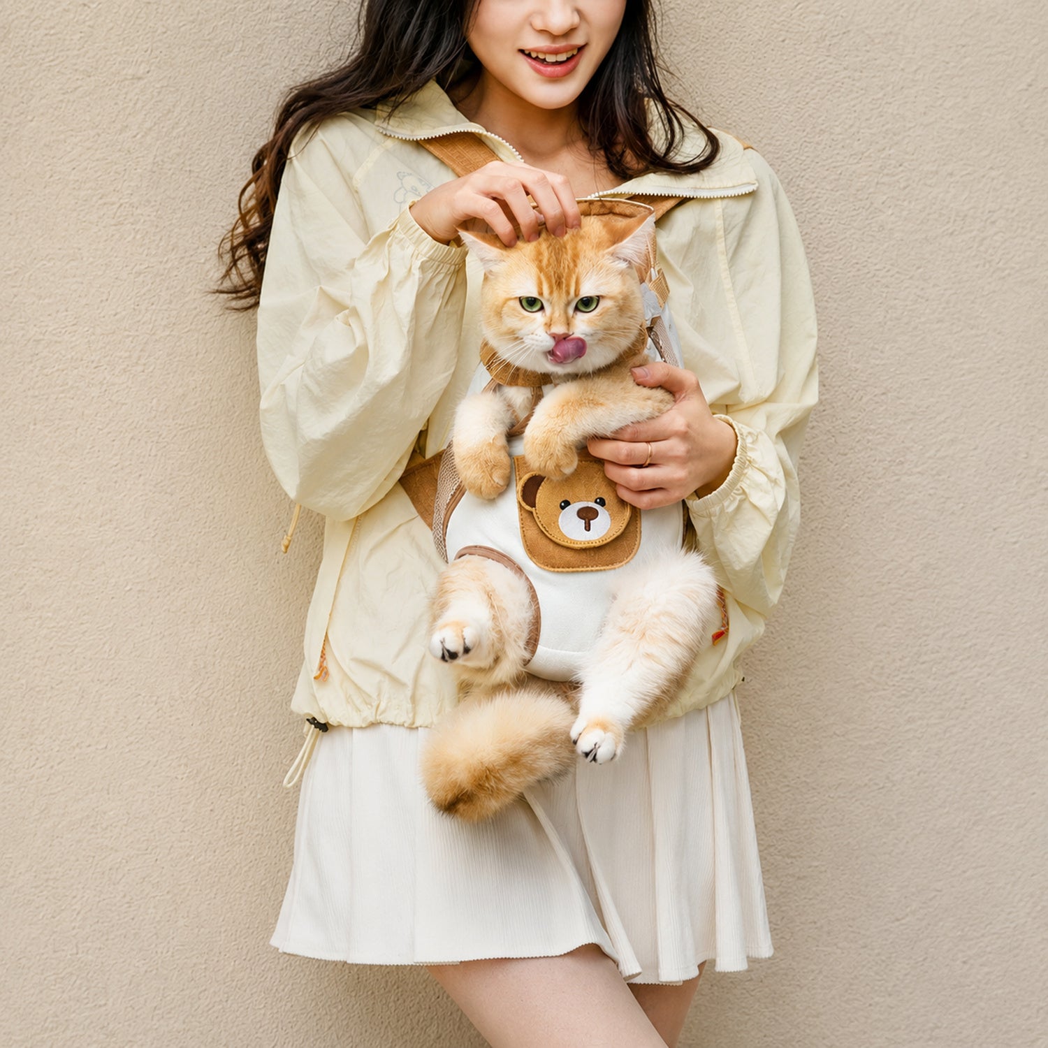 Teddy Bear Pet Carrier Backpack | Breathable Hands-Free Design | Cats & Small Dogs