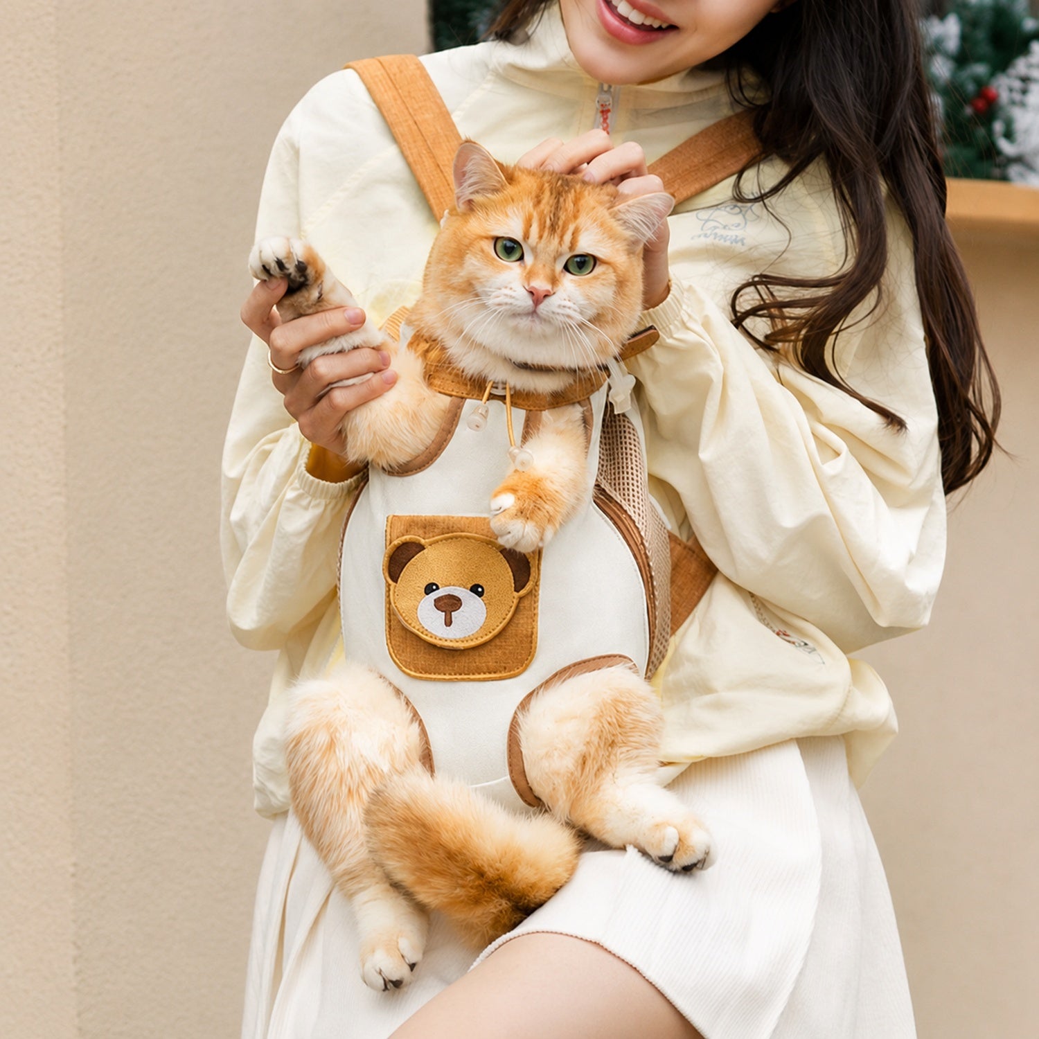 Teddy Bear Pet Carrier Backpack | Breathable Hands-Free Design | Cats & Small Dogs