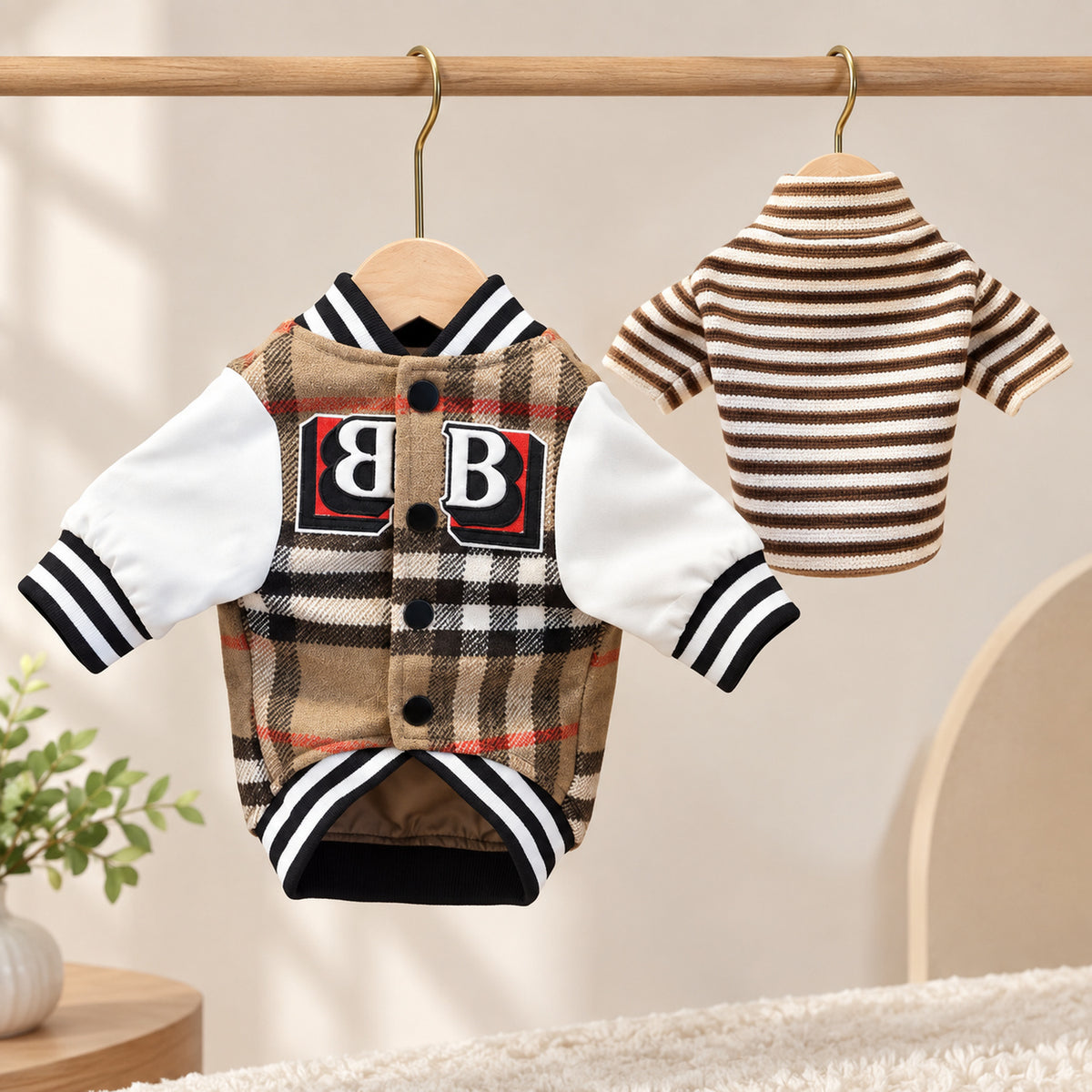 Dog Coat | Baseball Jacket & Separate Base Layer | Autumn & Winter