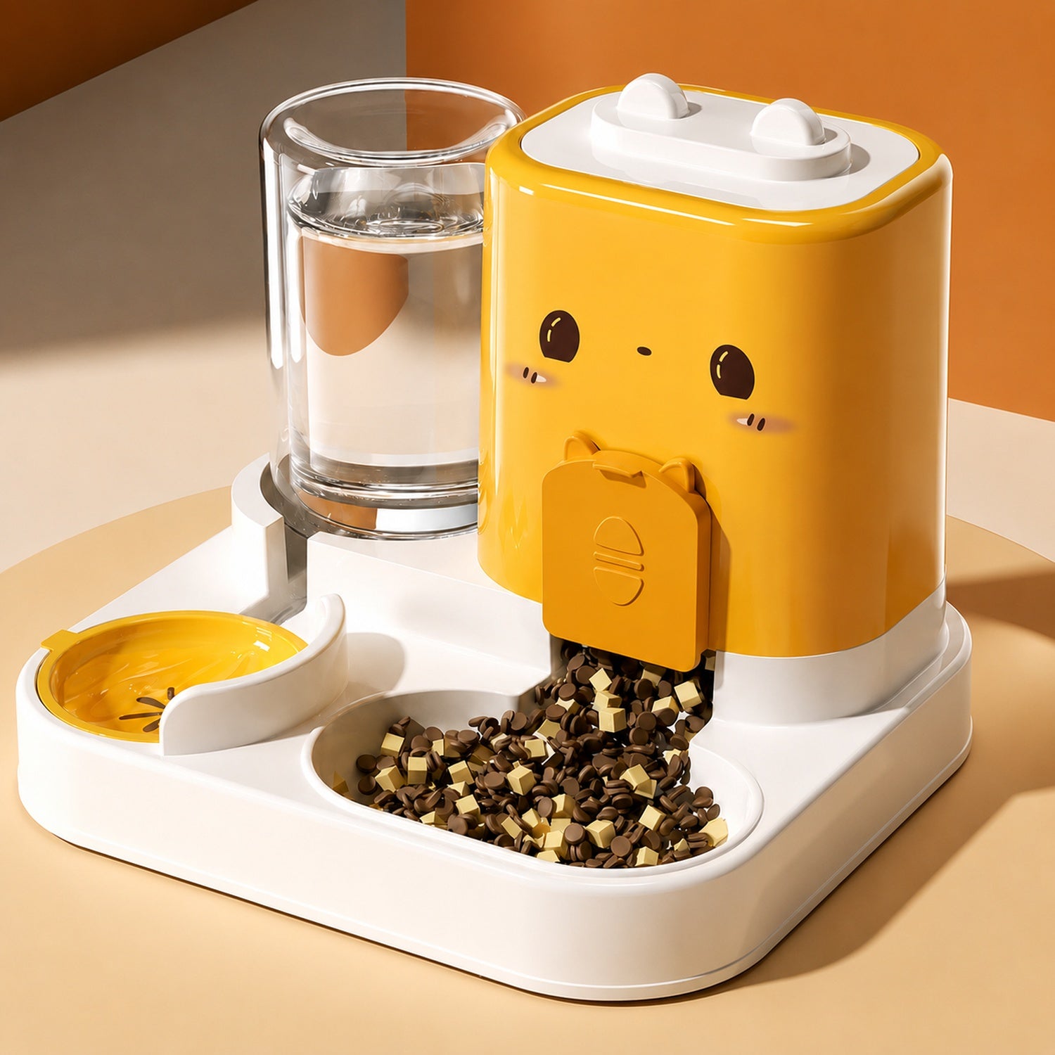 Automatic Pet Feeder & Water Dispenser | 2.2L Food + 1.5L Water | PP Gravity System