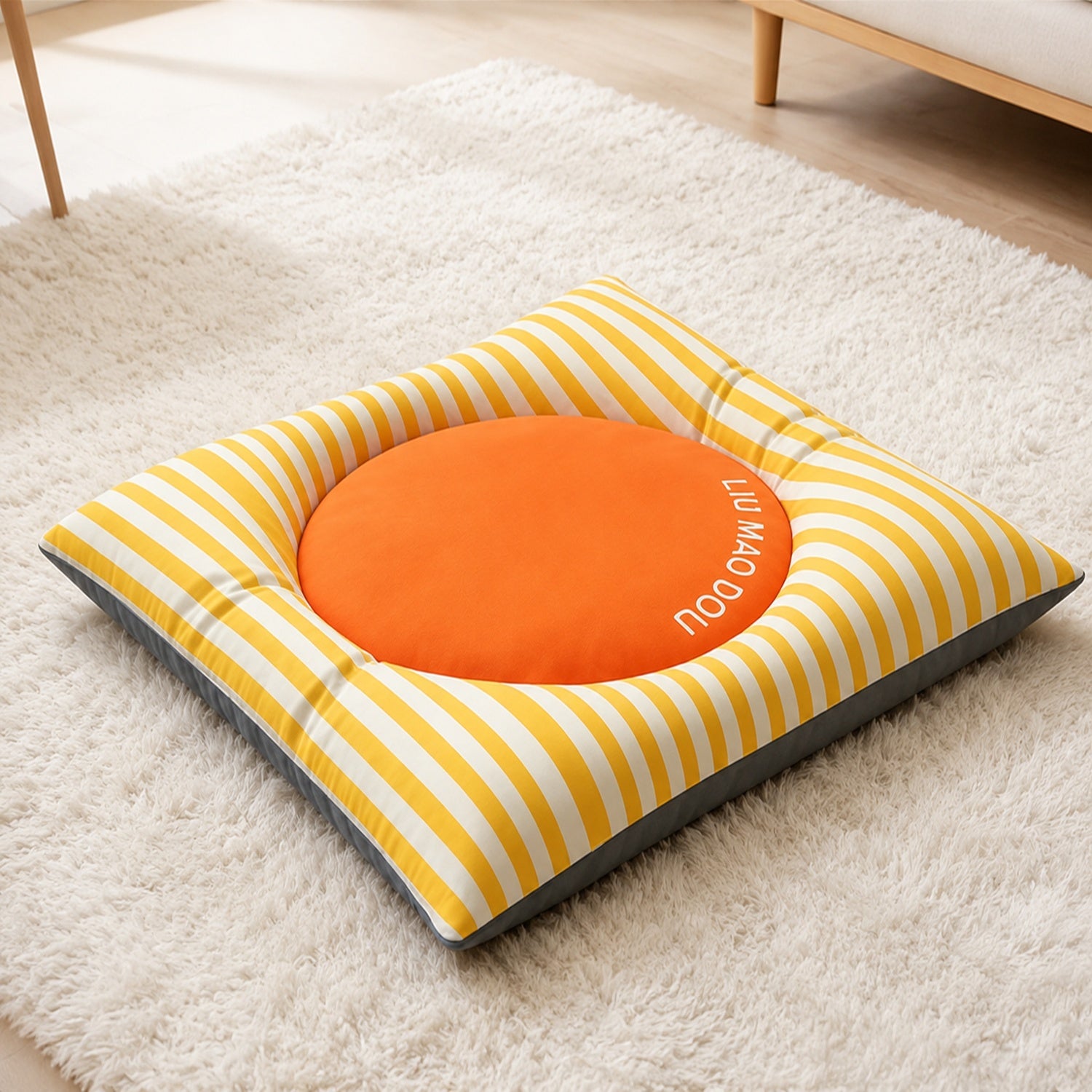 Striped Waterproof Pet Mat | Non-Slip Scratch-Resistant | Dog & Cat Bed