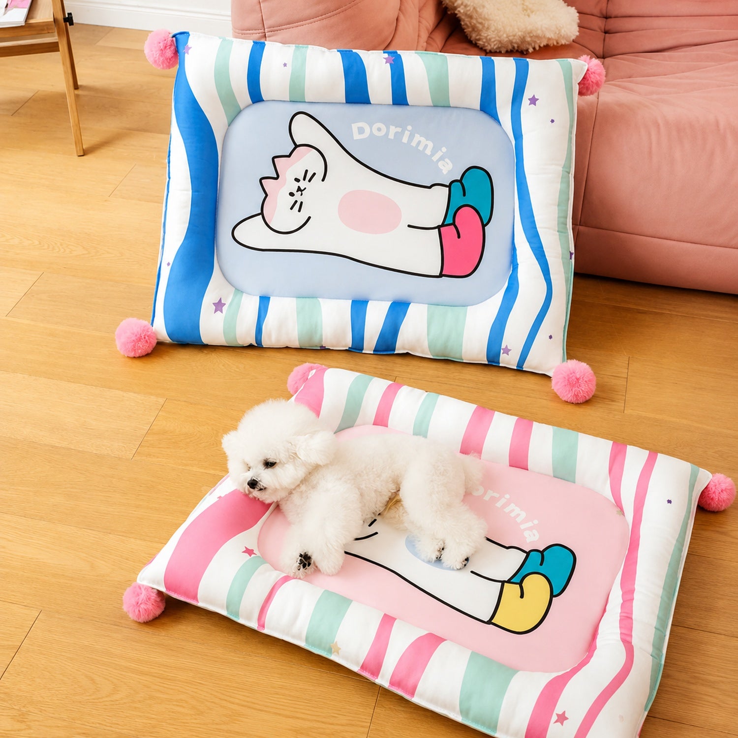 Playful Pals Pet Mat | Cotton Filled Waterproof Non-Slip | Dog & Cat Bed