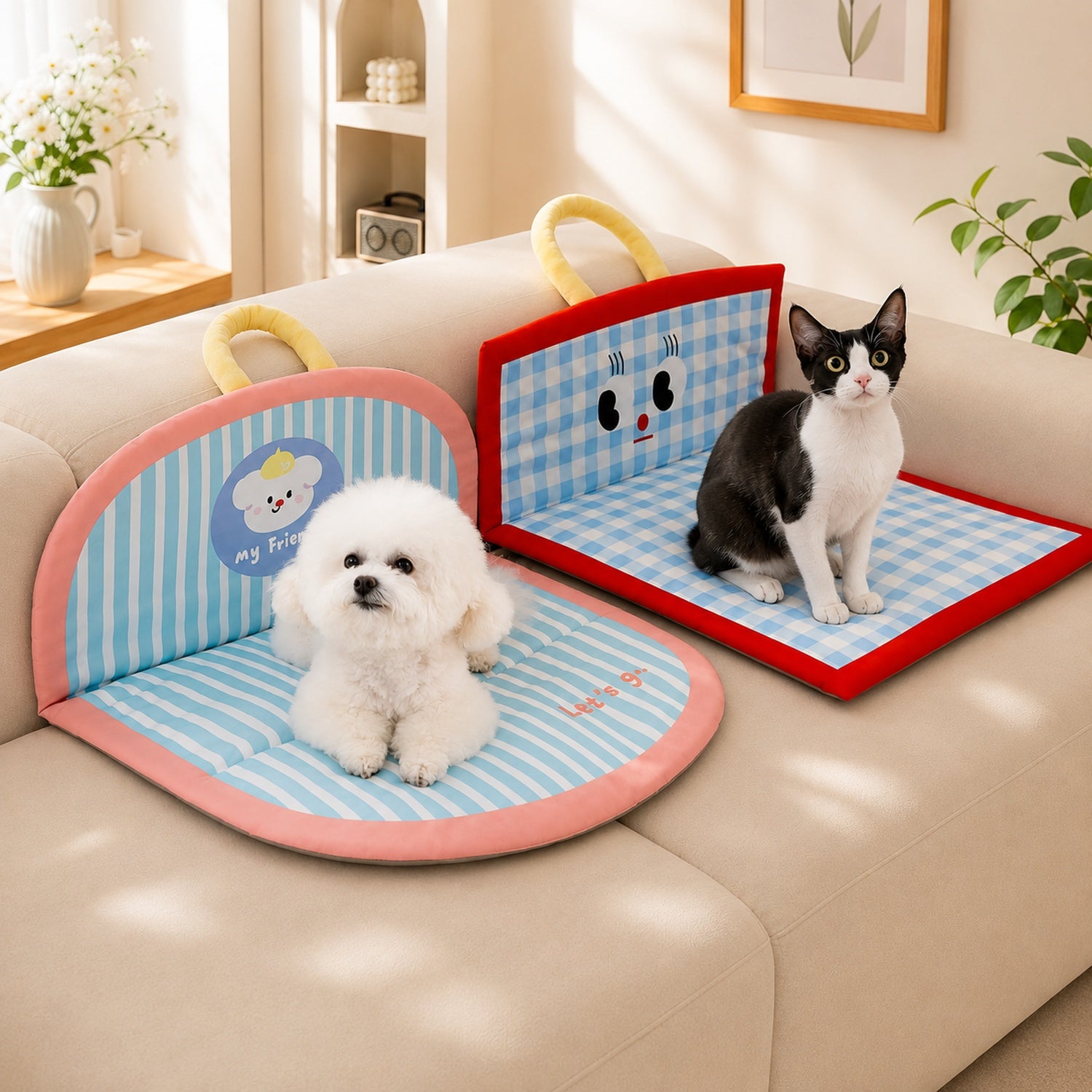 All-Season Waterproof Pet Mat | Air-Skin Fabric | Washable Foldable | Dog & Cat Bed