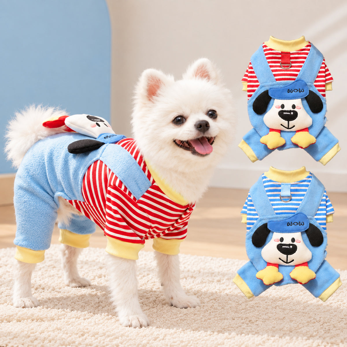 Dog Jumper | Sailor Pup | Cosy Striped Pet Clothing for Autumn & Winter