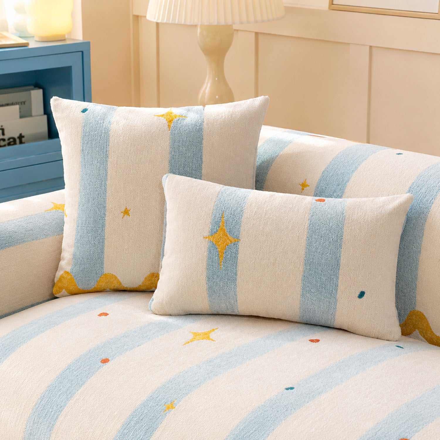 Dreamy Star Sofa Protector | Chenille Non-Slip Machine-Washable All-Season Cover