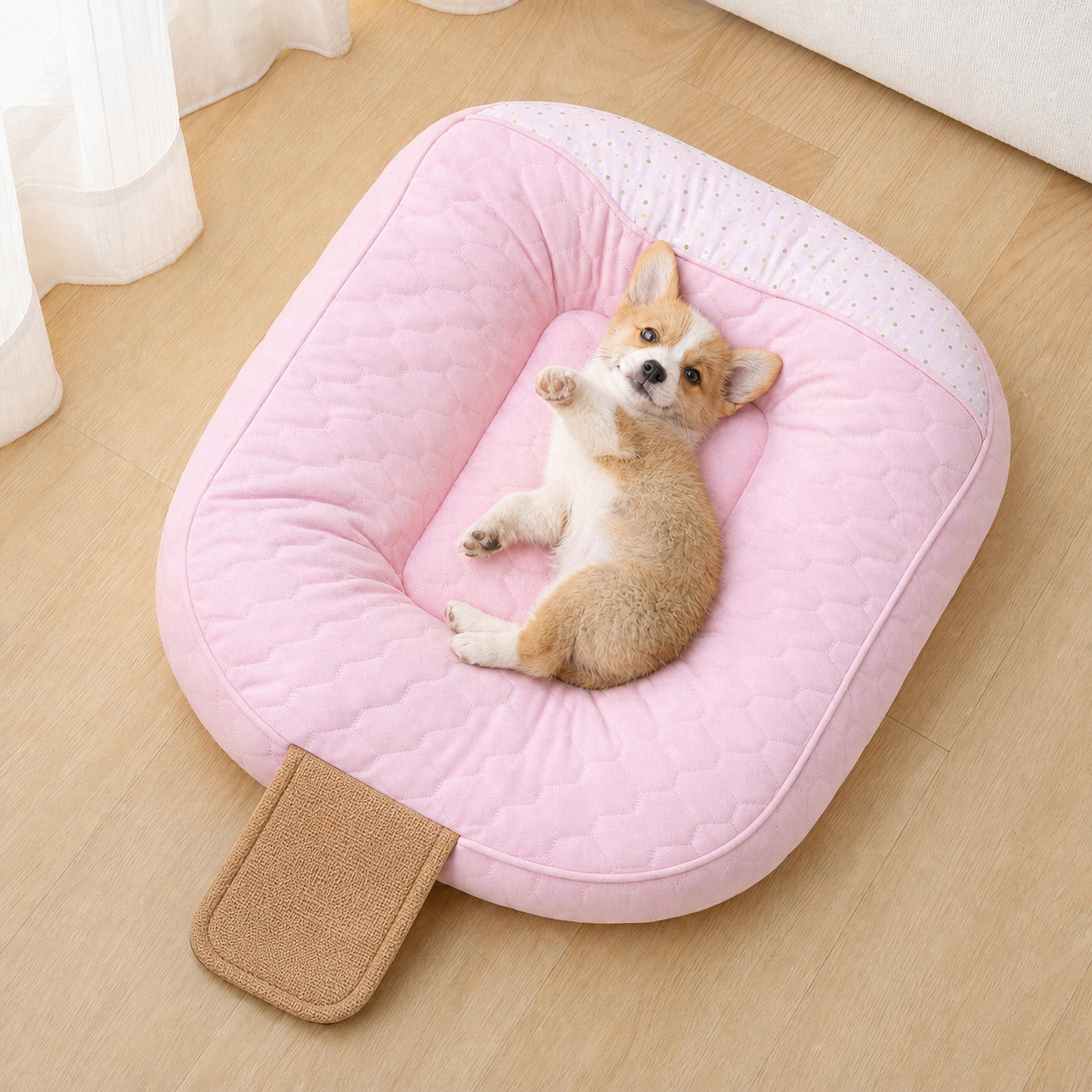 Ice Cream Cooling Dog Bed | Ice Silk Calming Pet Bed