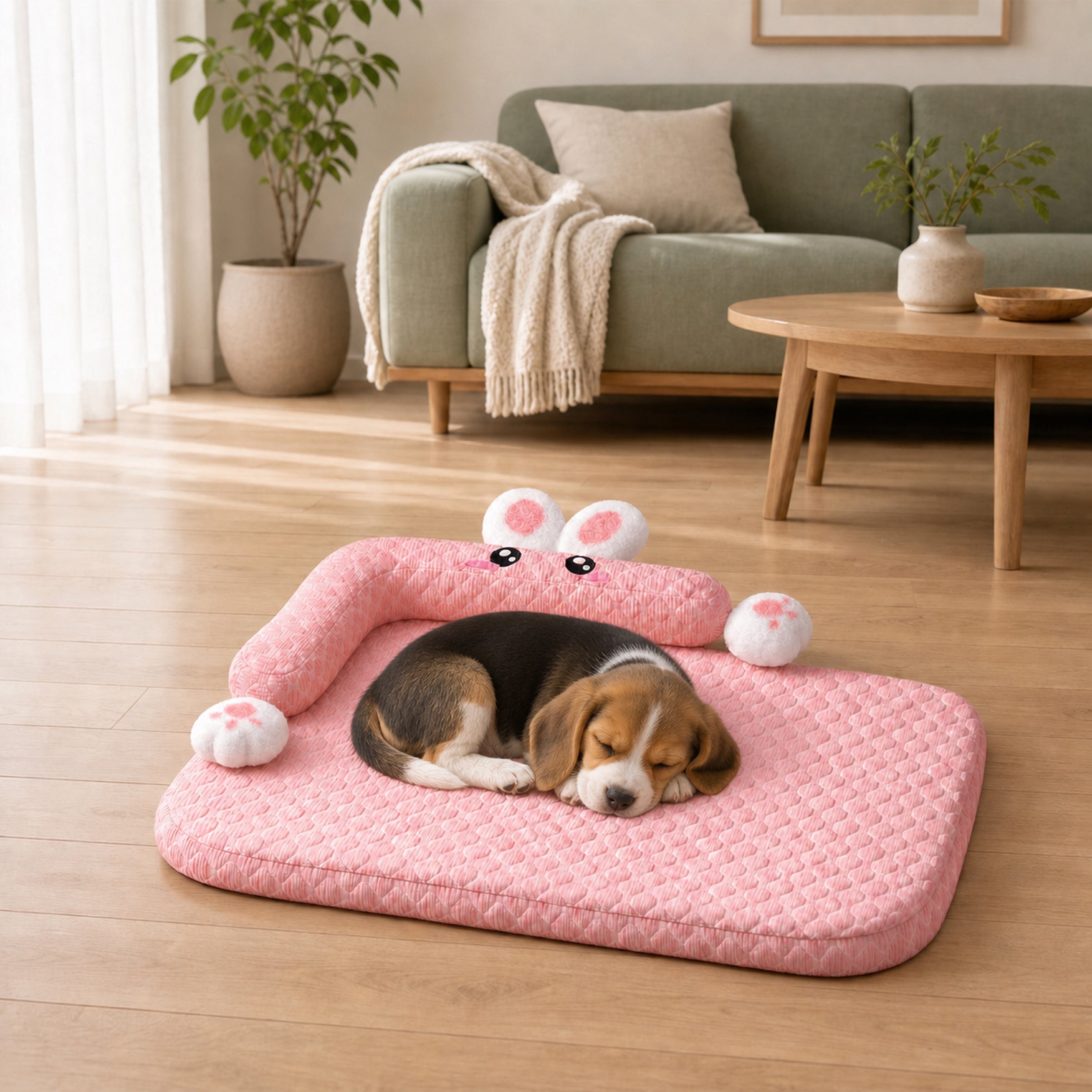 Cooling Dog Mat | Washable Breathable Fabric | Cushioned Summer Pet Bed