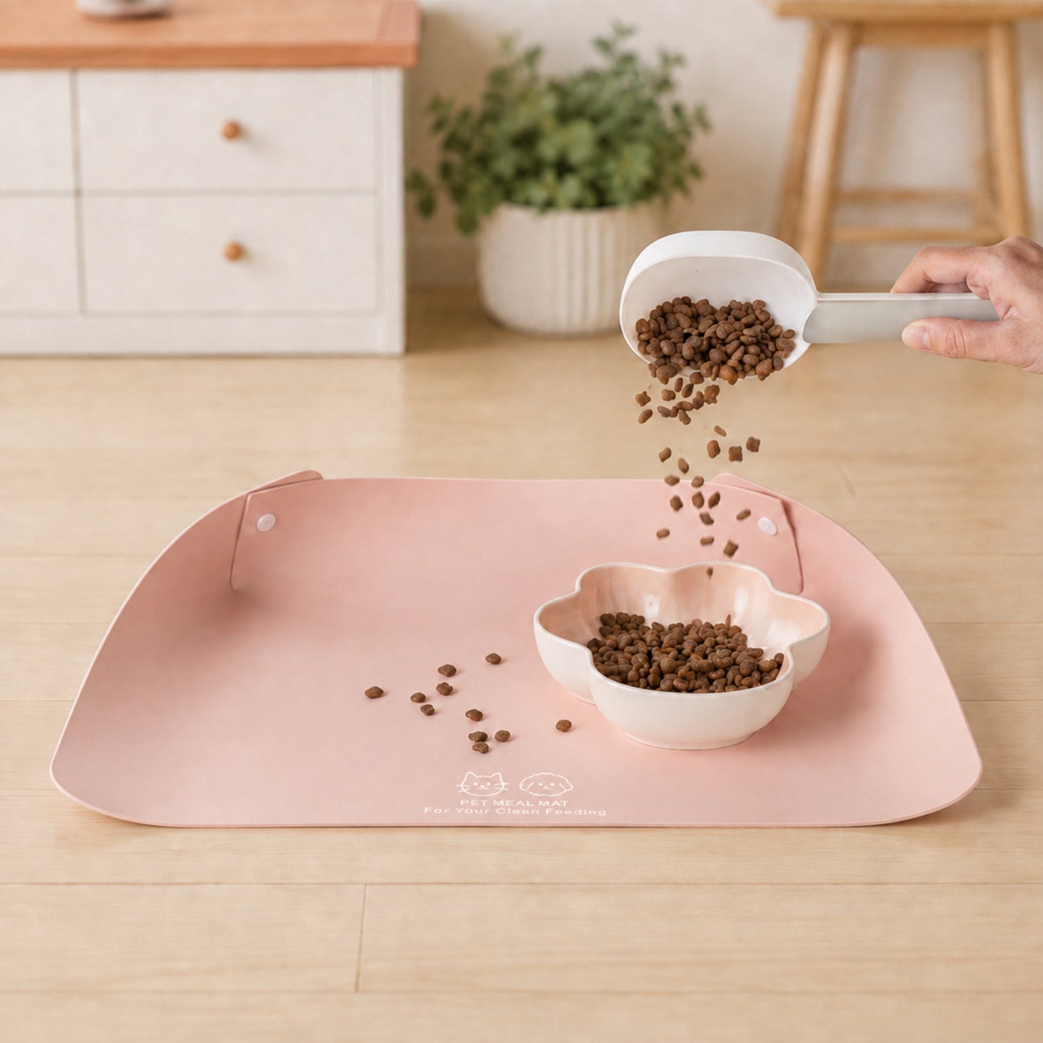 Stay-Clean Pet Feeding Mat | Waterproof Raised Edge | Non-Slip Easy-Clean Design