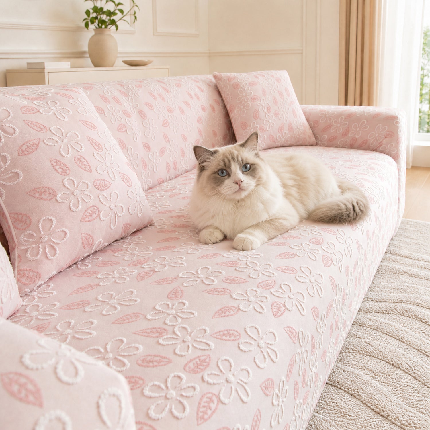 Petal Garden Sofa Protector | Stretch Full-Coverage Elasticated Cover