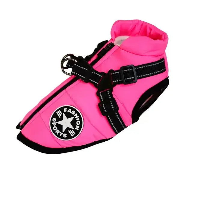 Waterproof Dog Jacket with Built-In Harness | Adjustable | Rain & Wind Protection | Sizes S–5XL | Woofing Deals
