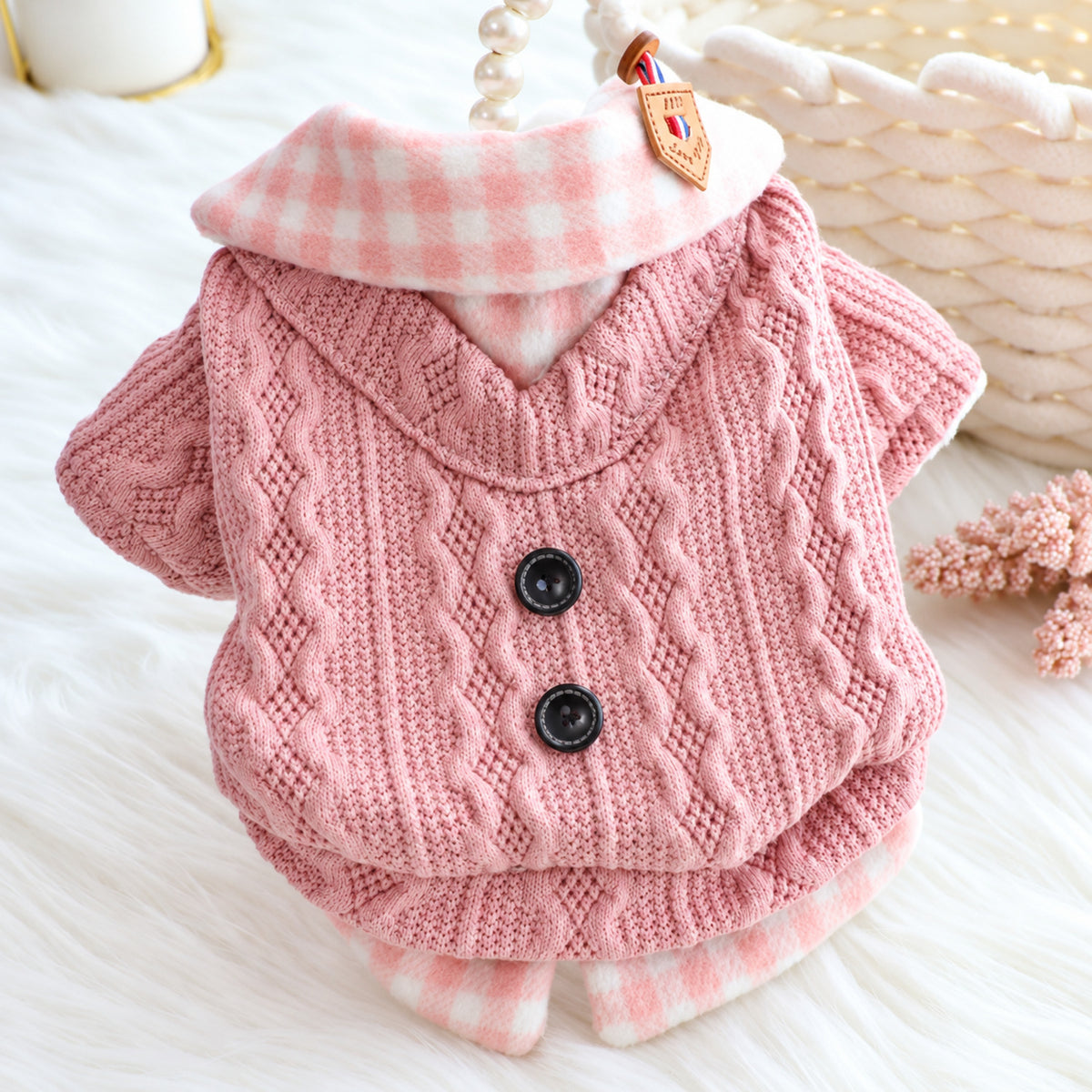 Cosy Check Jumper for Dogs & Cats | Soft Lining | Autumn & Winter