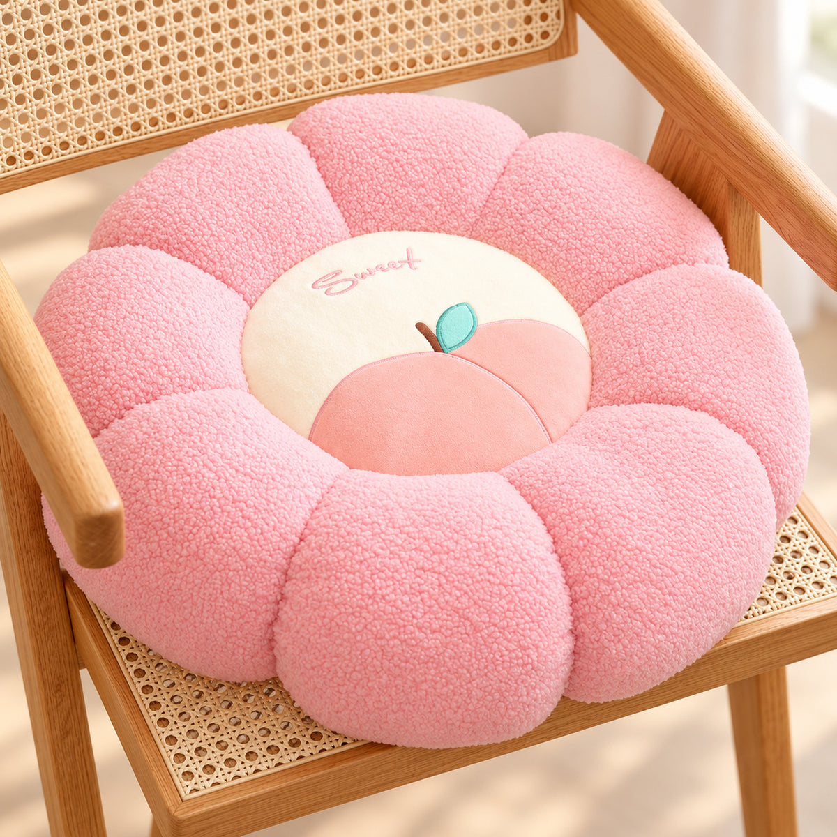 Dog & Cat Bed and Seat Cushion | Fruity Bloom | Soft Teddy Plush