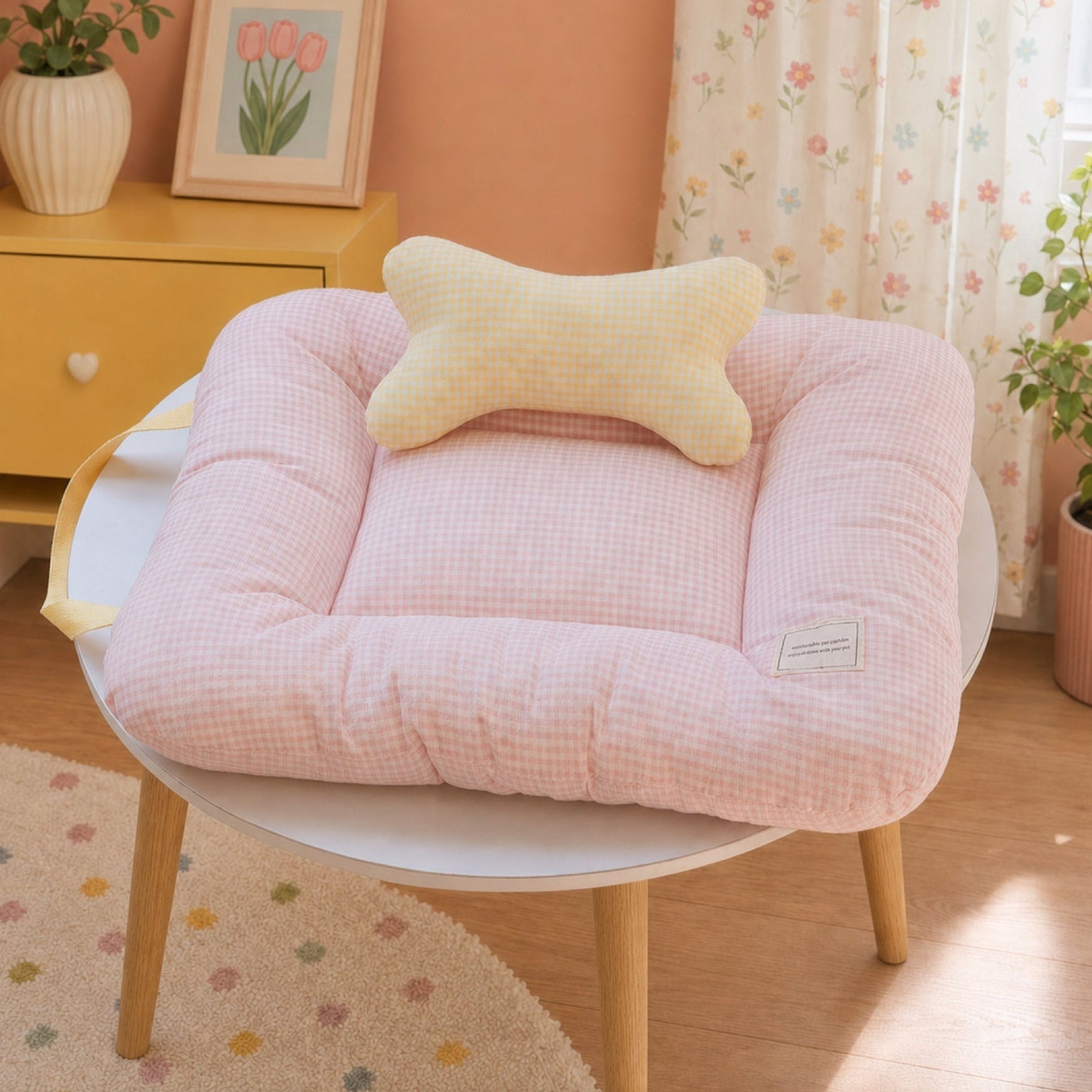 All-Season Pet Mat | Quilted Dog & Cat Bed | Soft Cushioned Portable Design
