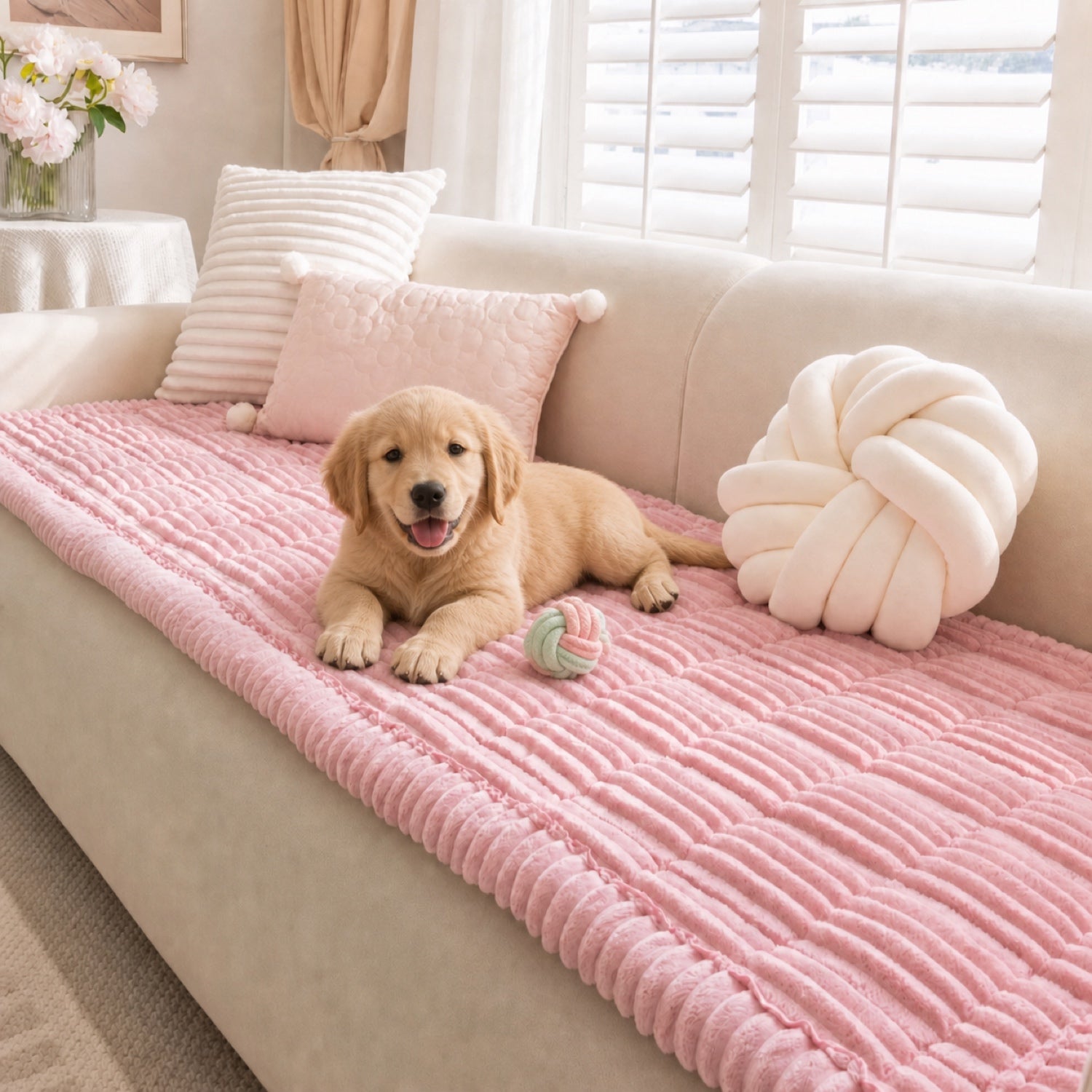 Pet Mat Couch Cover | Non Slip Breathable | Sofa Protector | Soft Washable | Woofing Deals
