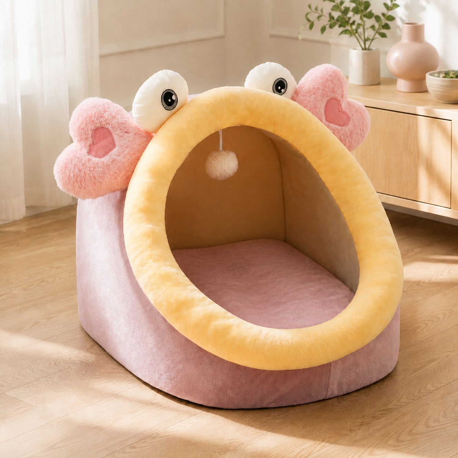 Monster Fish Pet House | Plush Washable Bed for Cats & Small Dogs