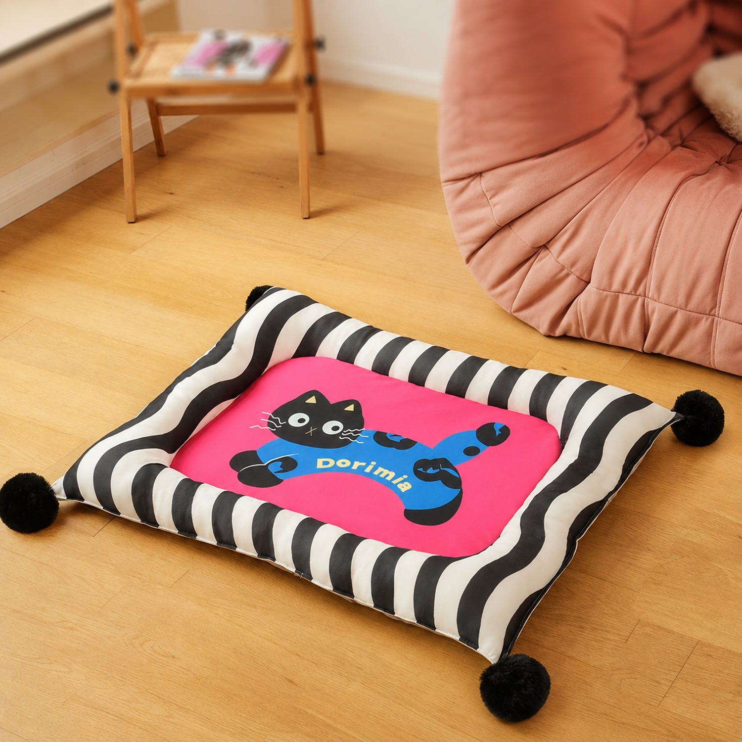 Playful Pals Pet Mat | Cotton Filled Waterproof Non-Slip | Dog & Cat Bed